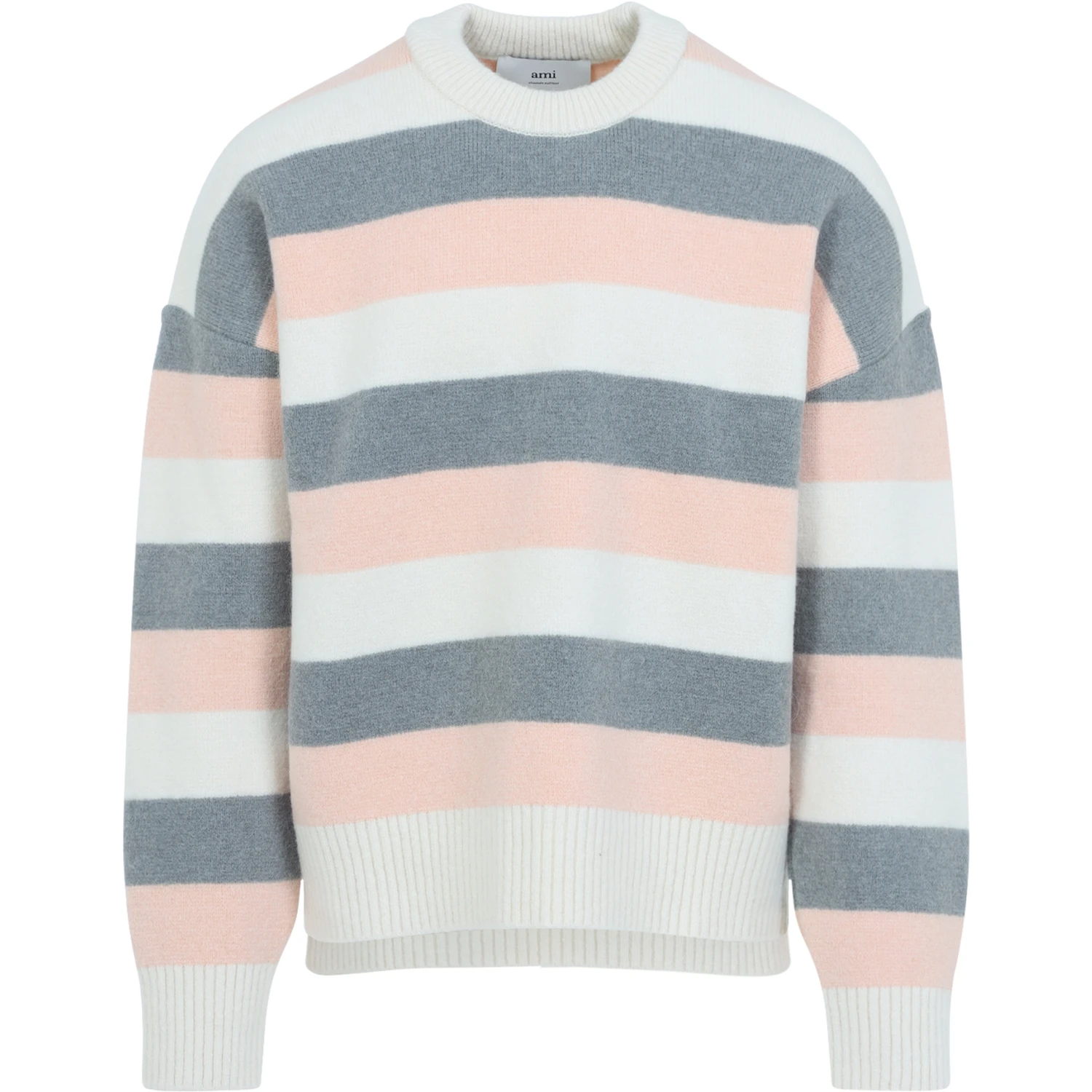 Ami Striped Crewneck Sweater