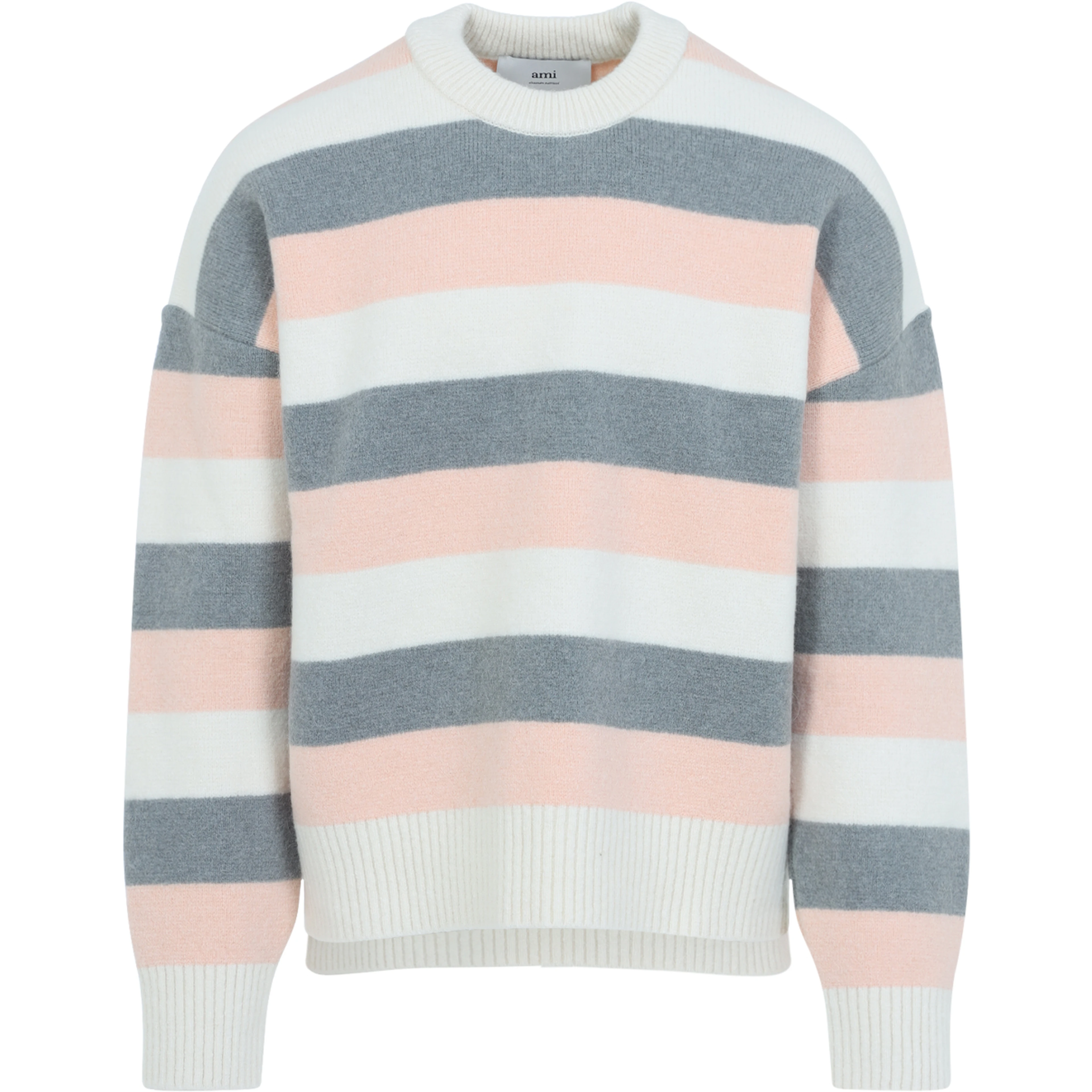 Ami Striped Crewneck Sweater