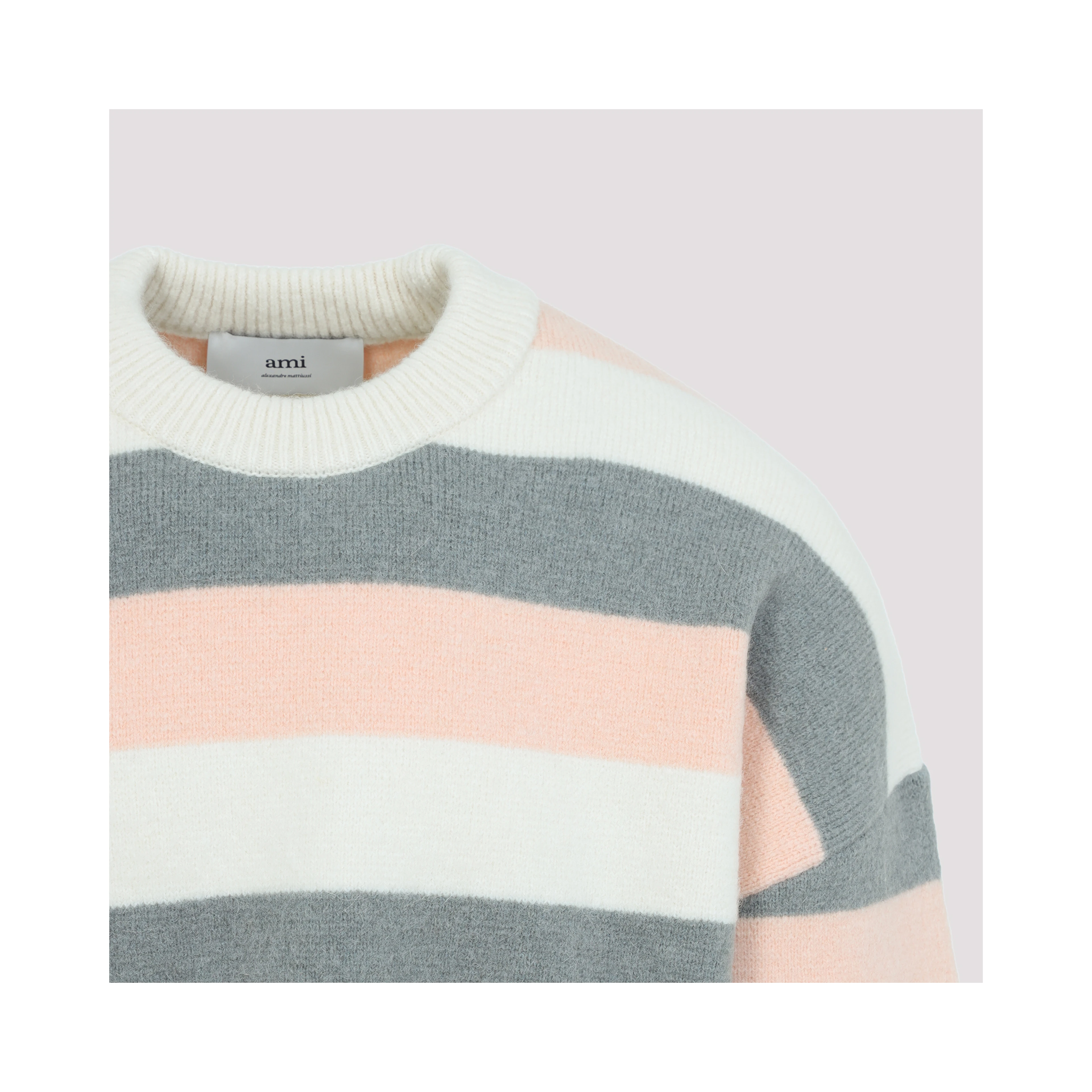 Ami Striped Crewneck Sweater