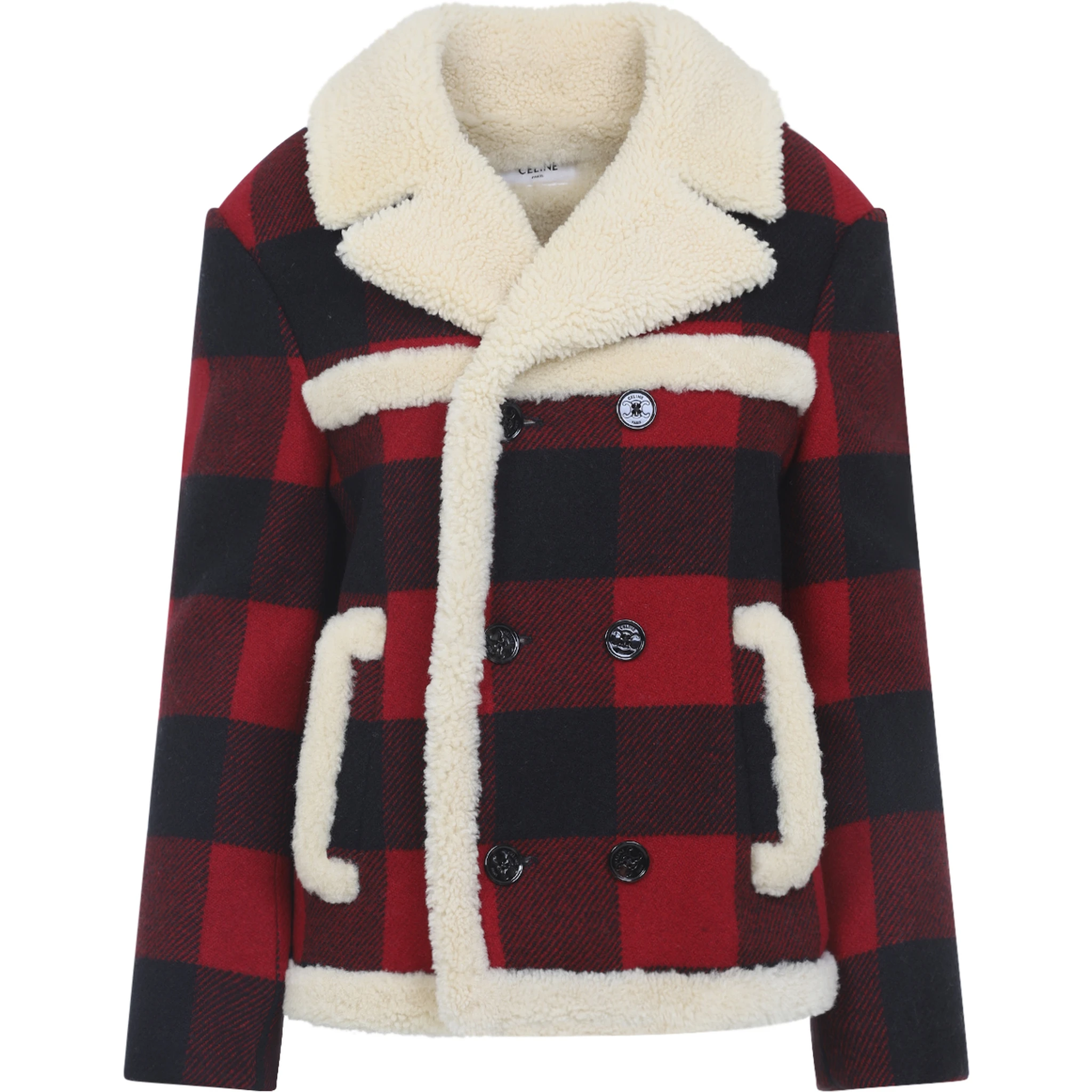 Celine Caban Shearling Jacket