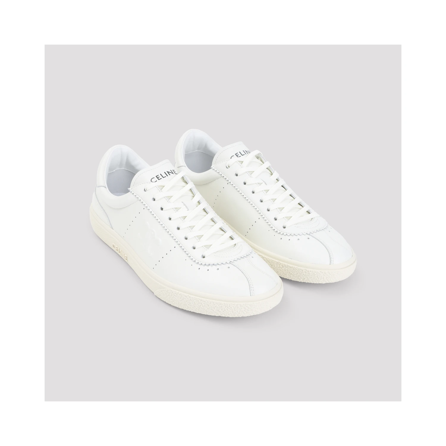 Celine Low Lace-up Sneakers With Triomphe