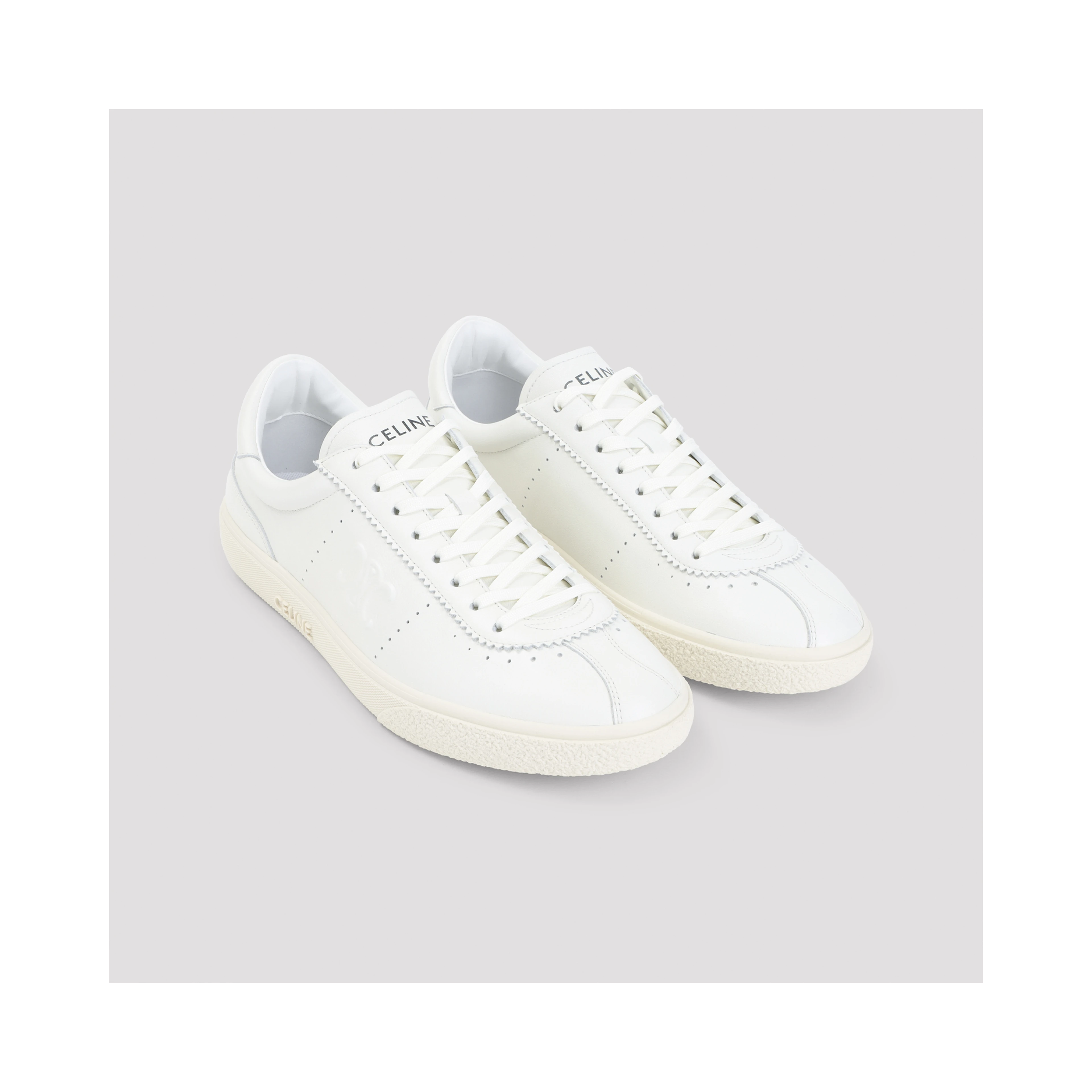 Celine Low Lace-up Sneakers With Triomphe
