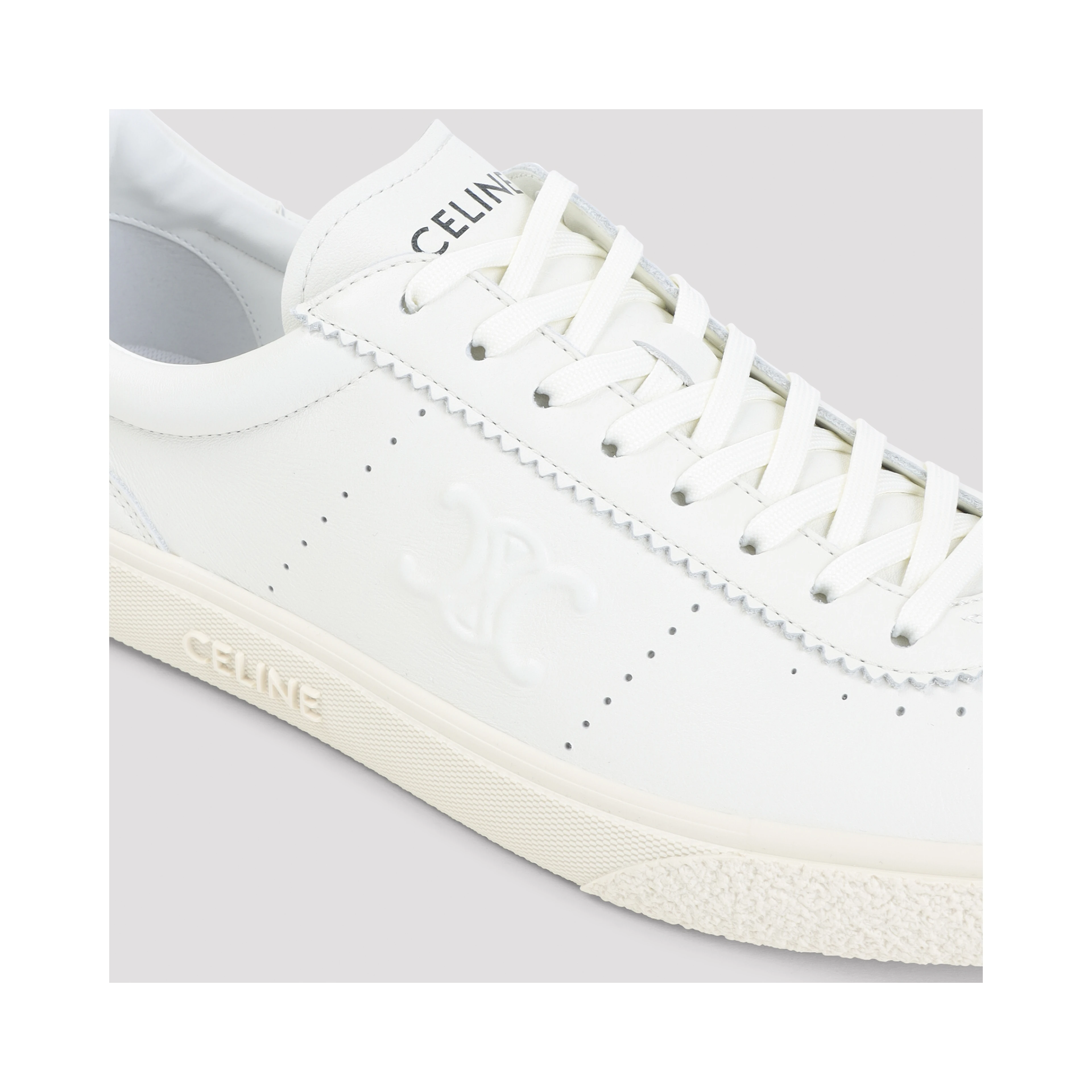 Celine Low Lace-up Sneakers With Triomphe