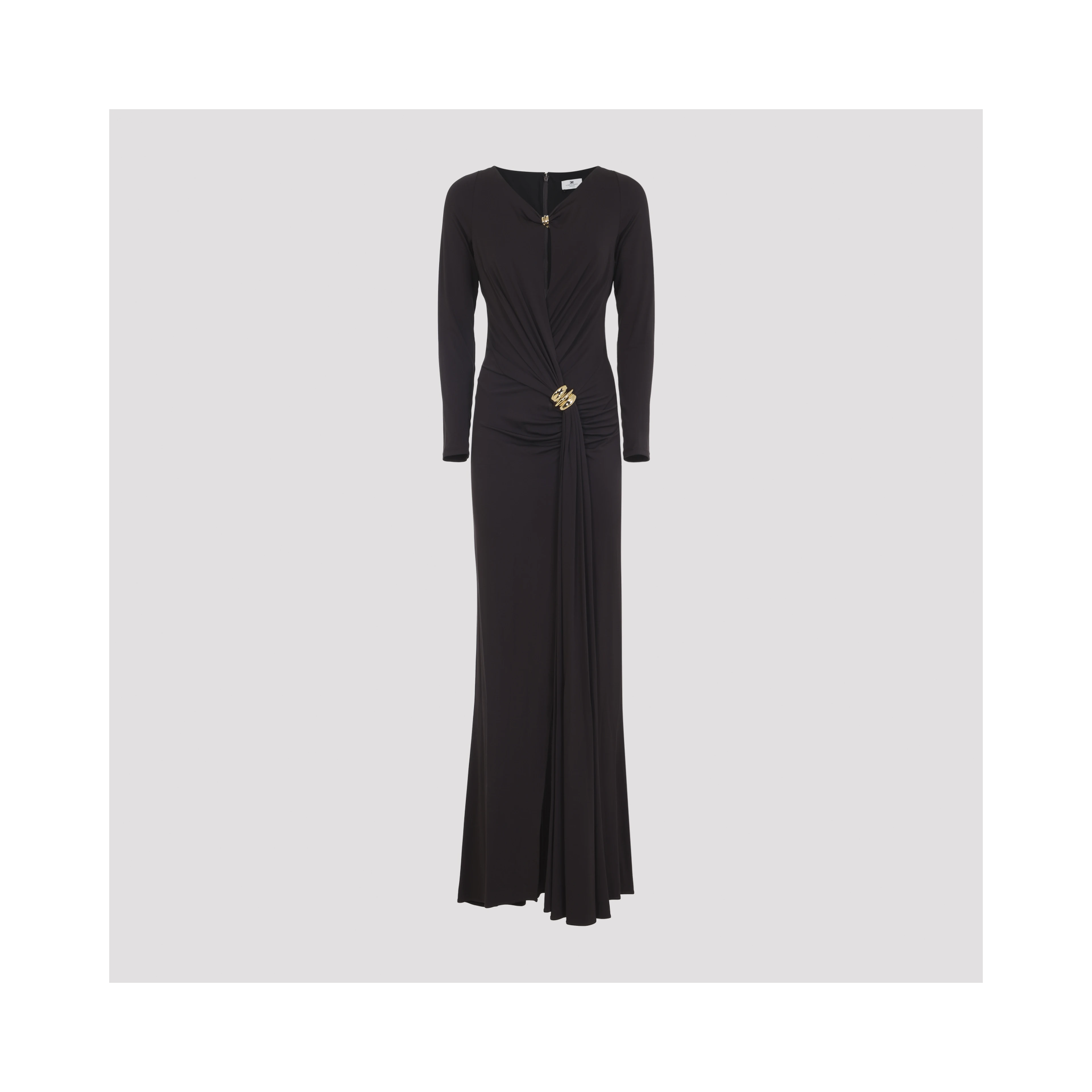 Elisabetta Franchi Jersey Brown Gown