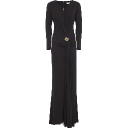 Elisabetta Franchi Jersey Brown Gown