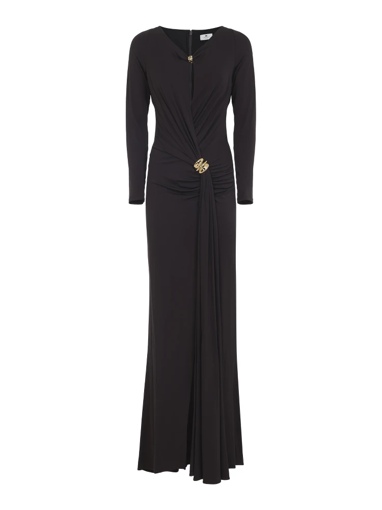 Elisabetta Franchi Jersey Brown Gown alternative