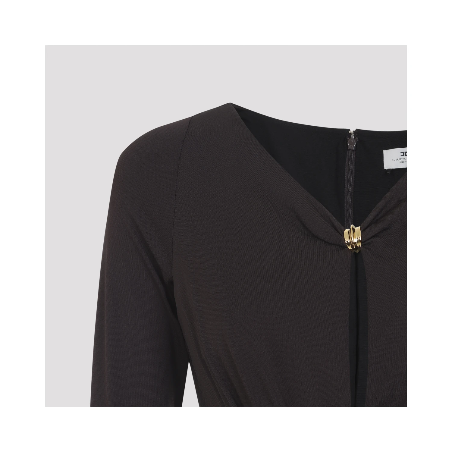 Elisabetta Franchi Jersey Brown Gown