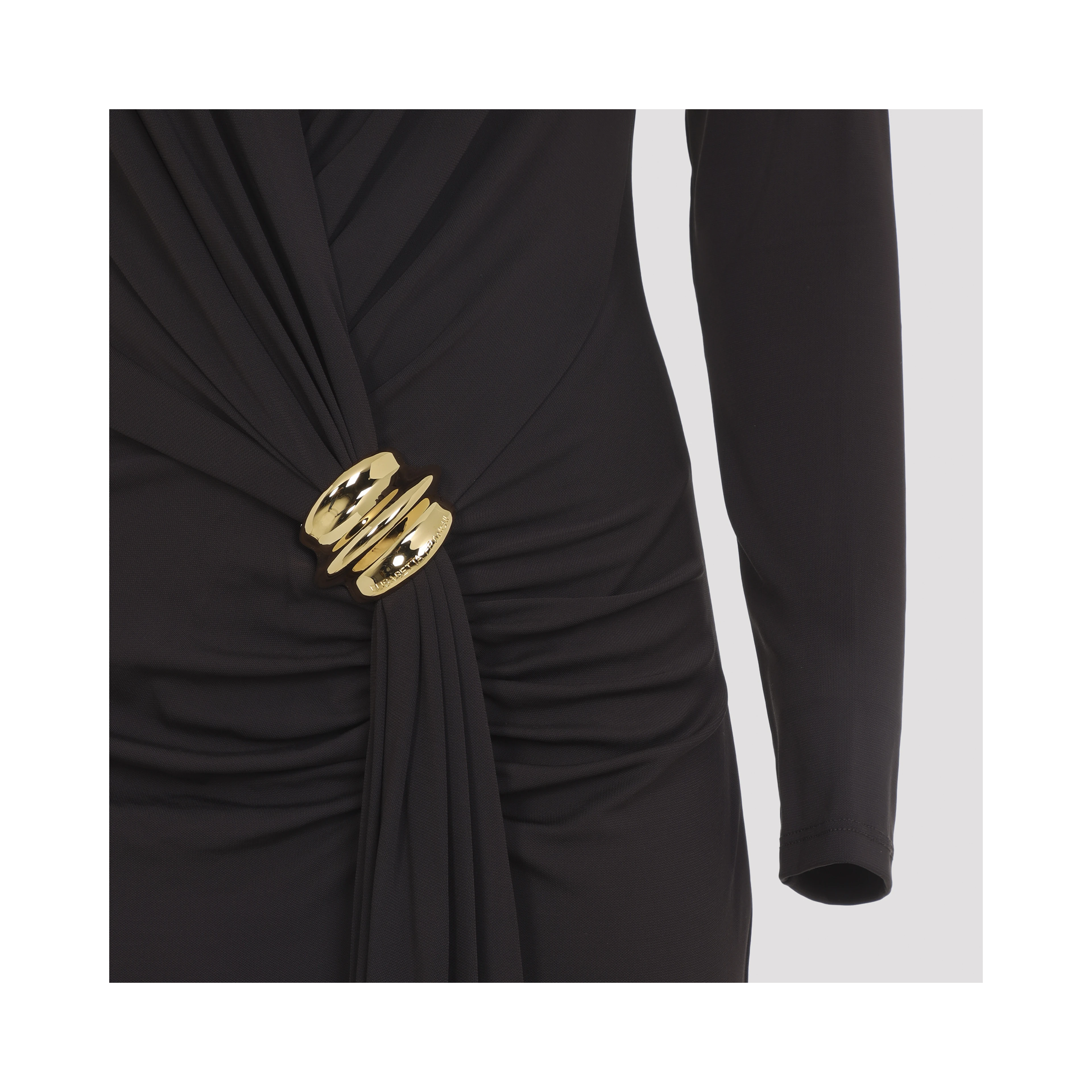 Elisabetta Franchi Jersey Brown Gown