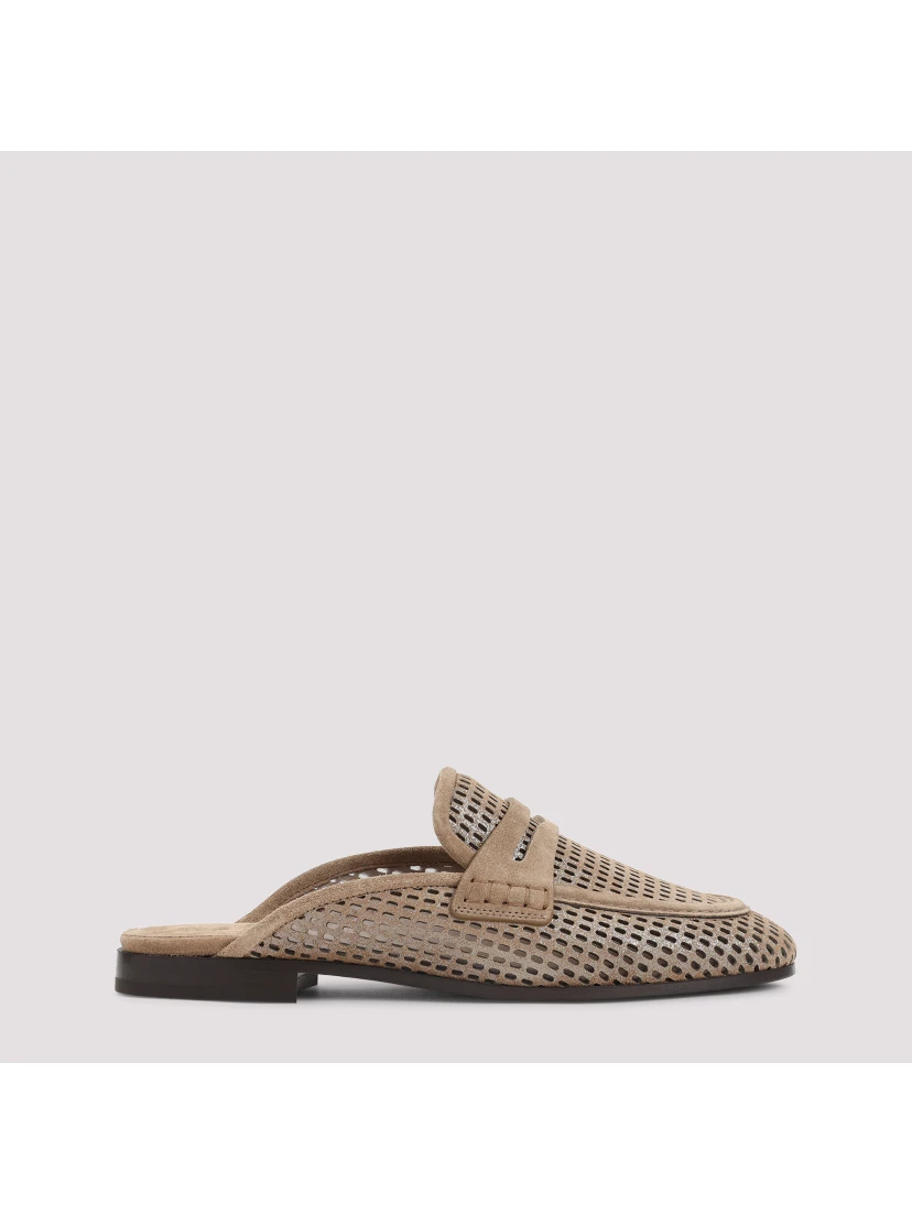Brunello Cucinelli Suede Leather Mules