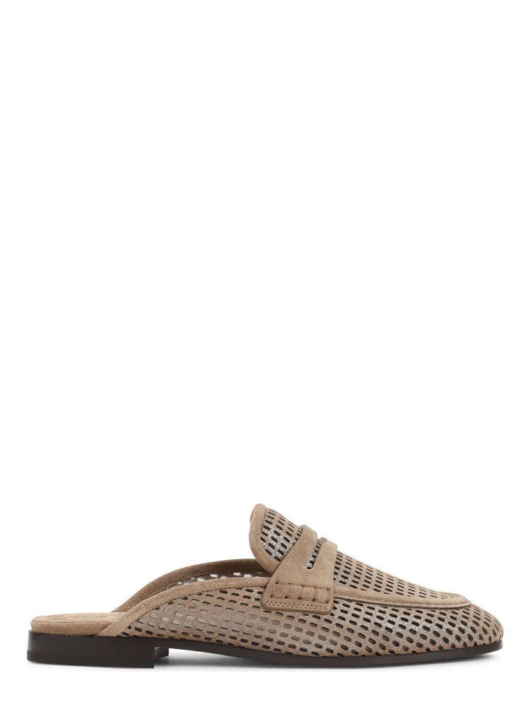 Brunello Cucinelli Suede Leather Mules alternative