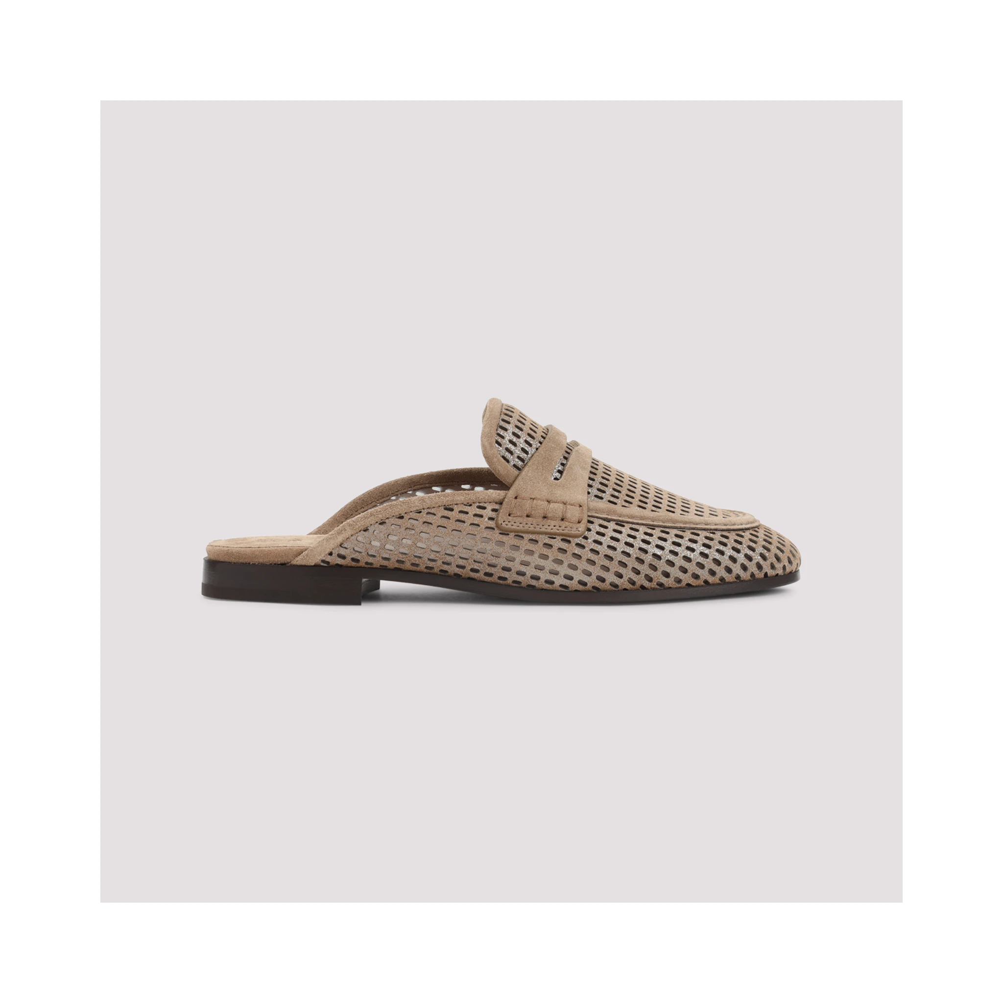 Brunello Cucinelli Suede Leather Mules