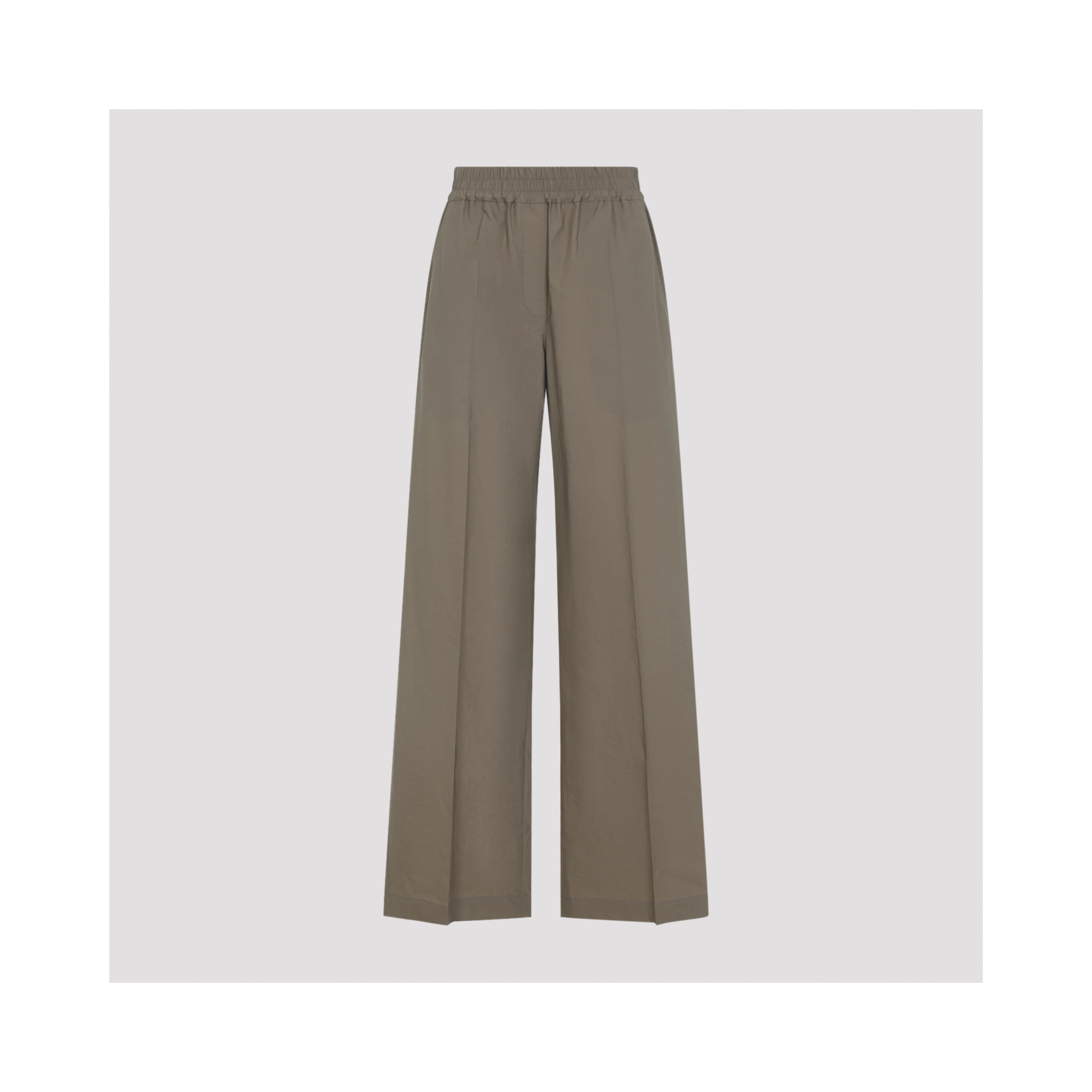 Brunello Cucinelli Wide Leg Cotton Pants