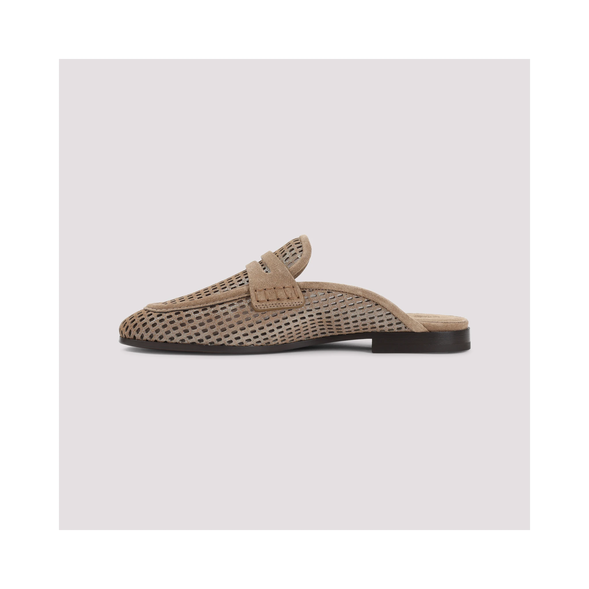 Brunello Cucinelli Suede Leather Mules