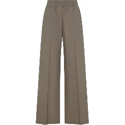 Brunello Cucinelli Wide Leg Cotton Pants