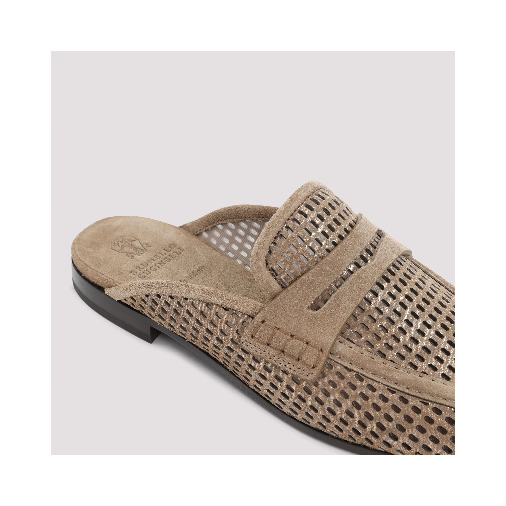 Brunello Cucinelli Suede Leather Mules