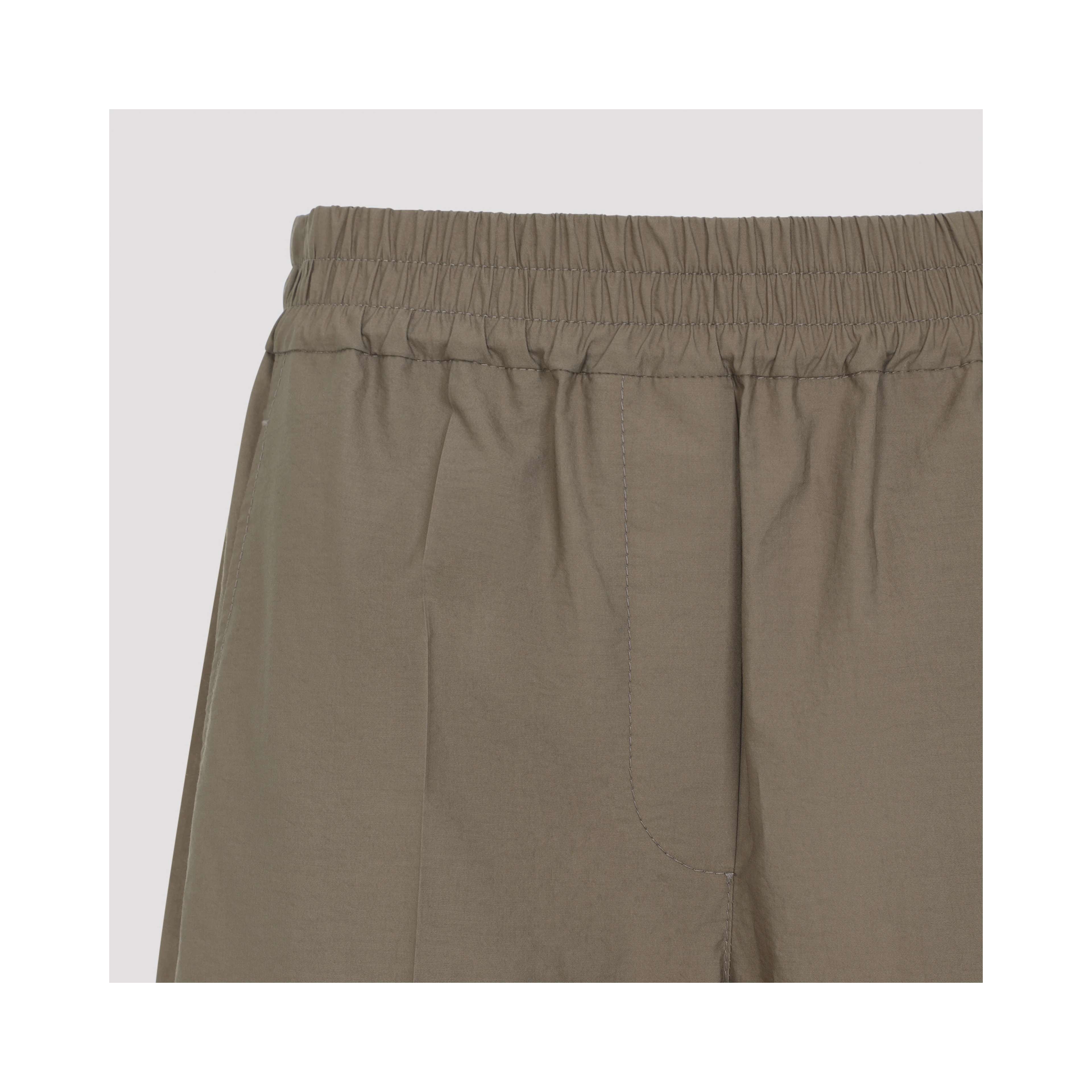 Brunello Cucinelli Wide Leg Cotton Pants