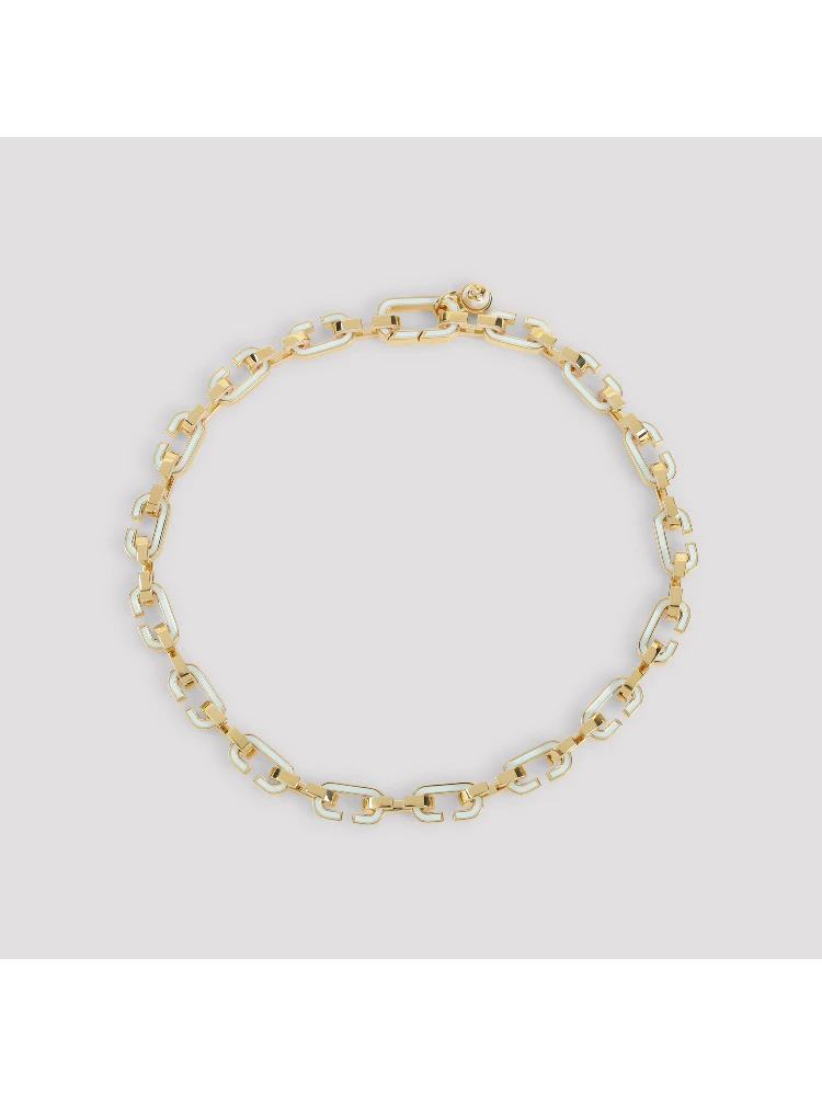Casablanca Enamel C Link Necklace