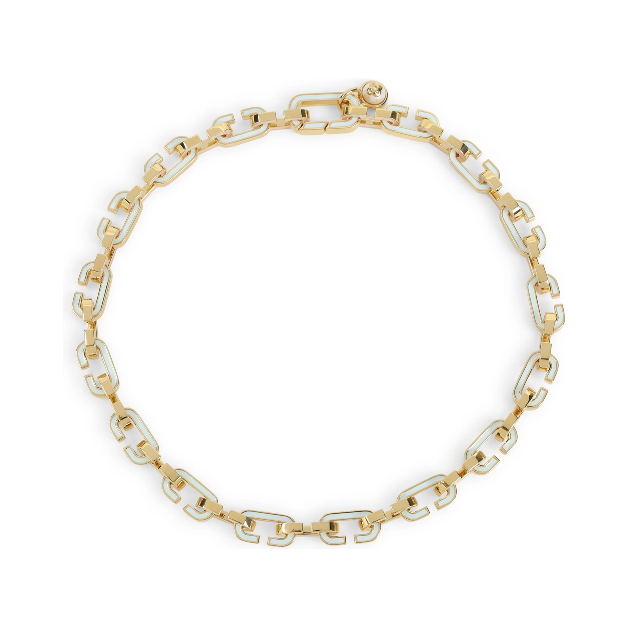Casablanca Enamel C Link Necklace
