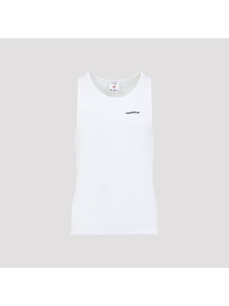 Casablanca Ribbed Tank Top
