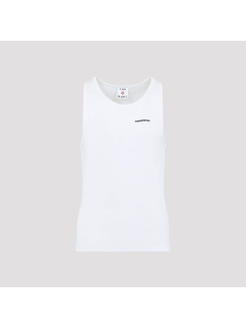 Casablanca Ribbed Tank Top