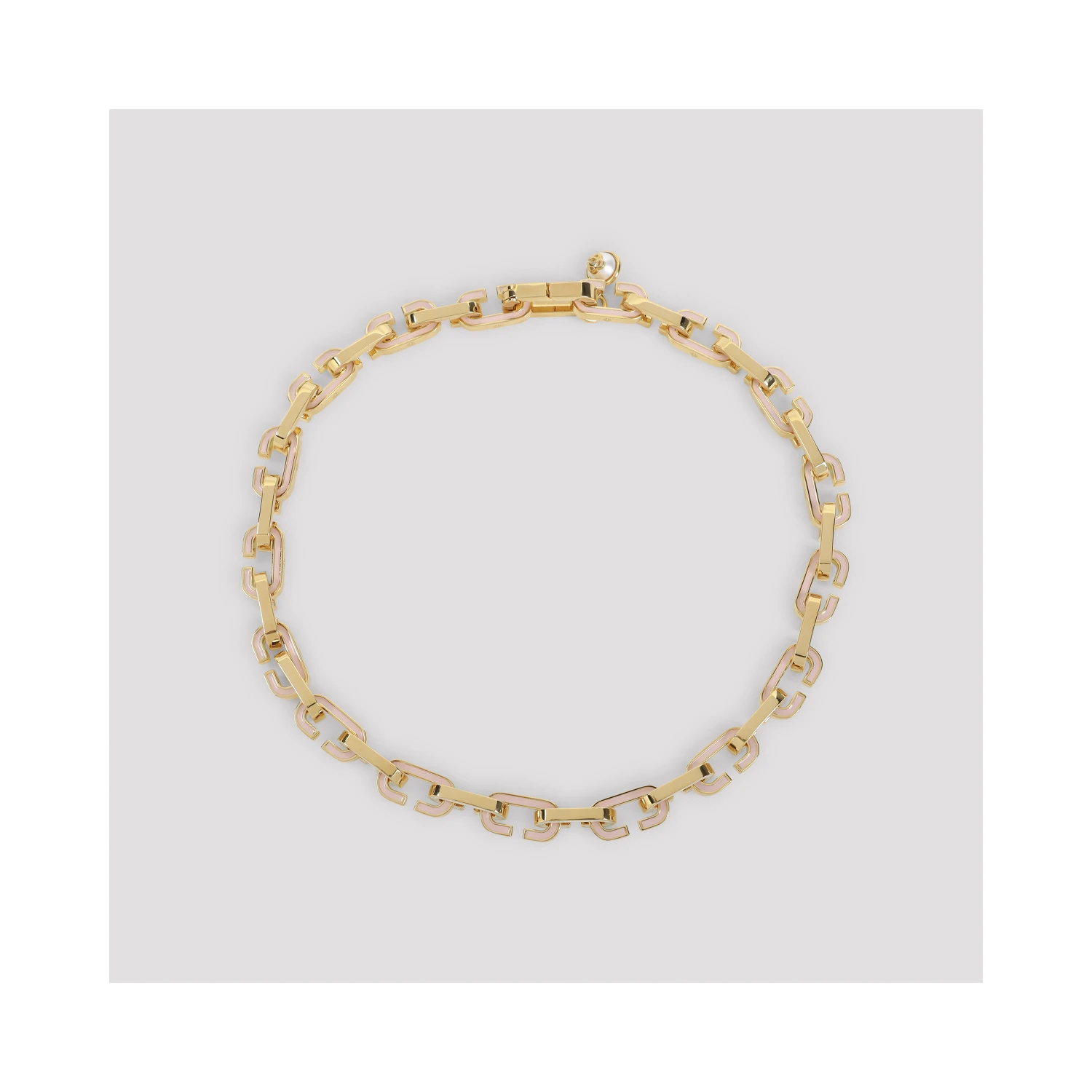 Casablanca Enamel C Link Necklace