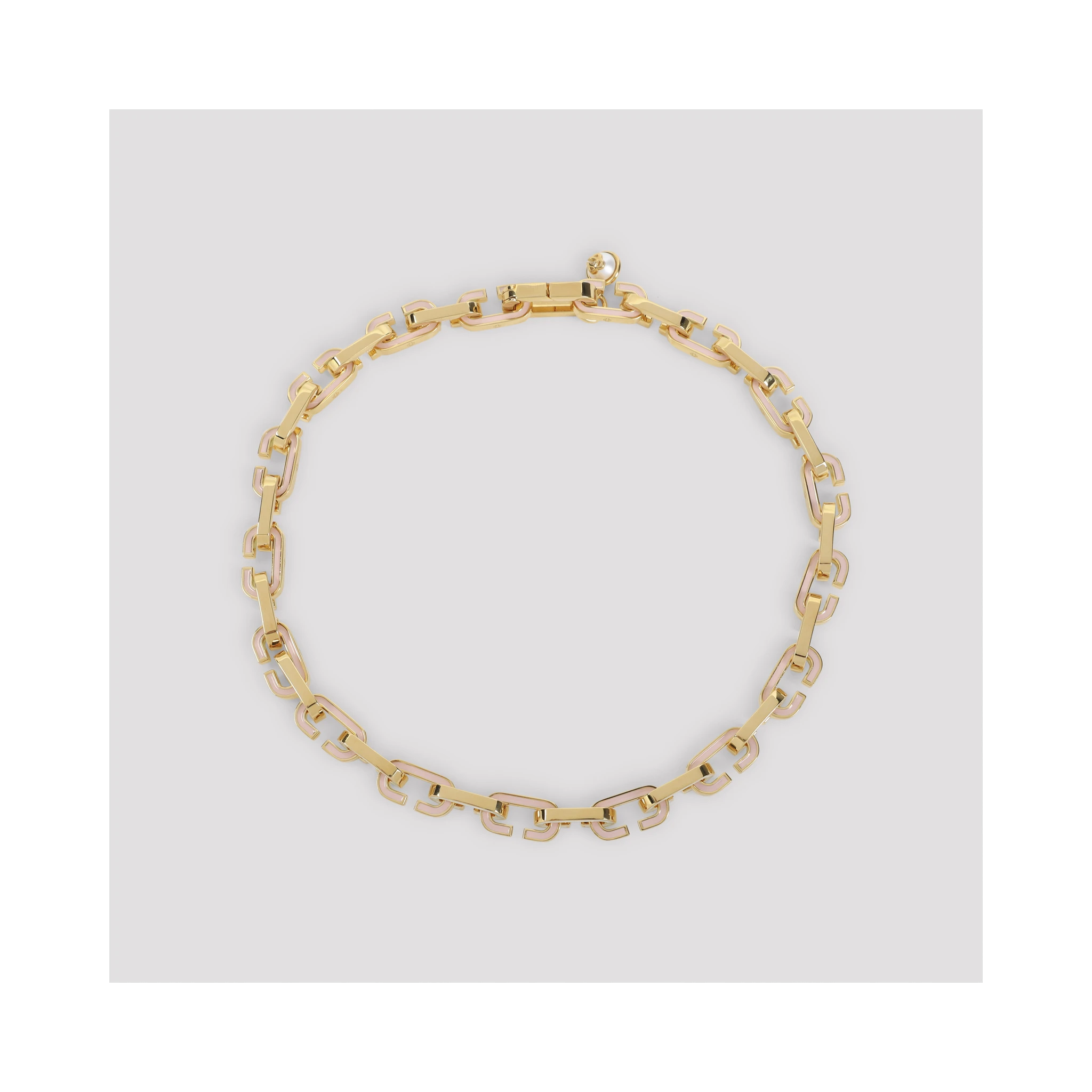 Casablanca Enamel C Link Necklace