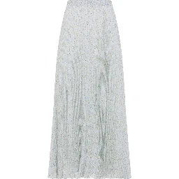 Ermanno Scervino Plisse Printed Midi Skirt