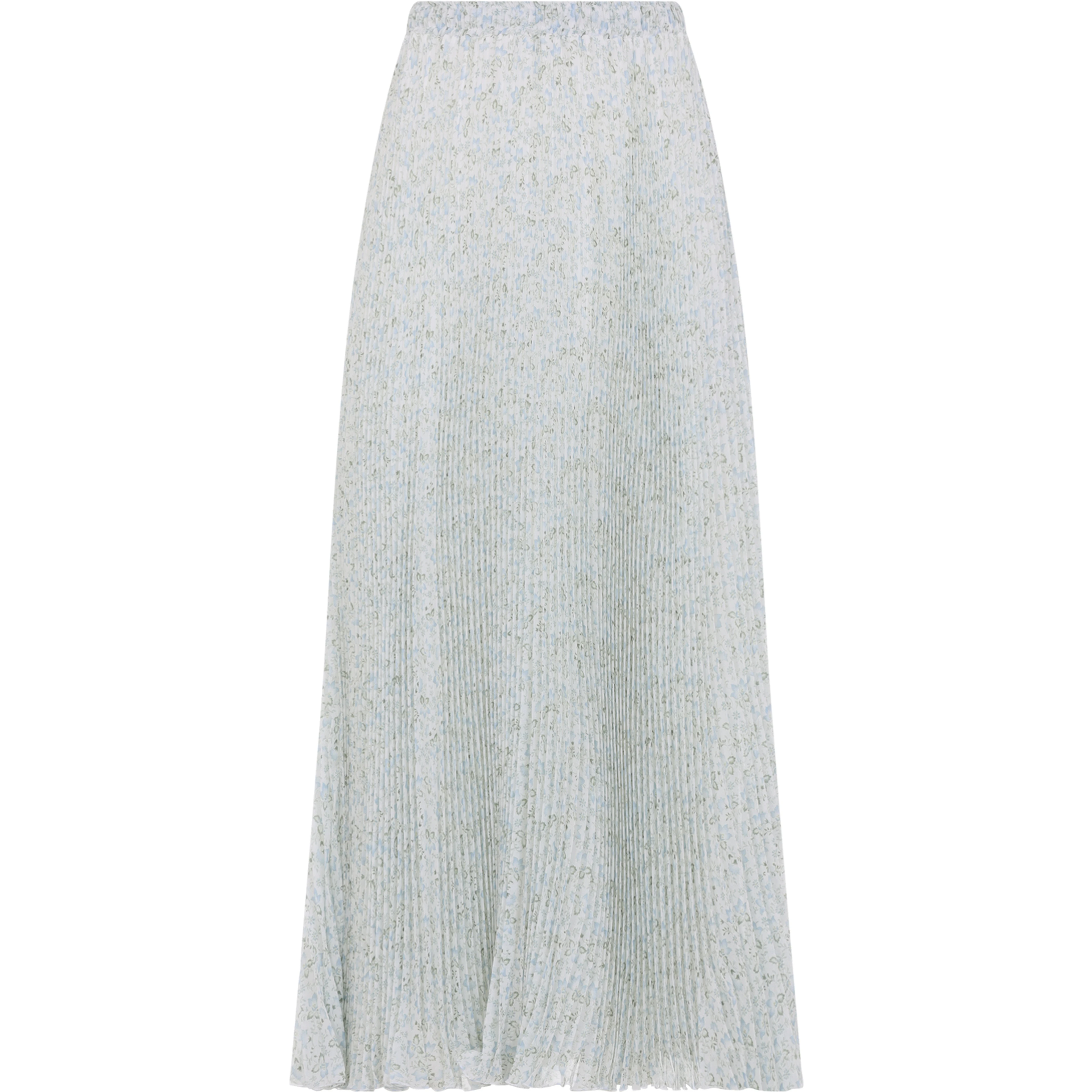 Ermanno Scervino Plisse Printed Midi Skirt