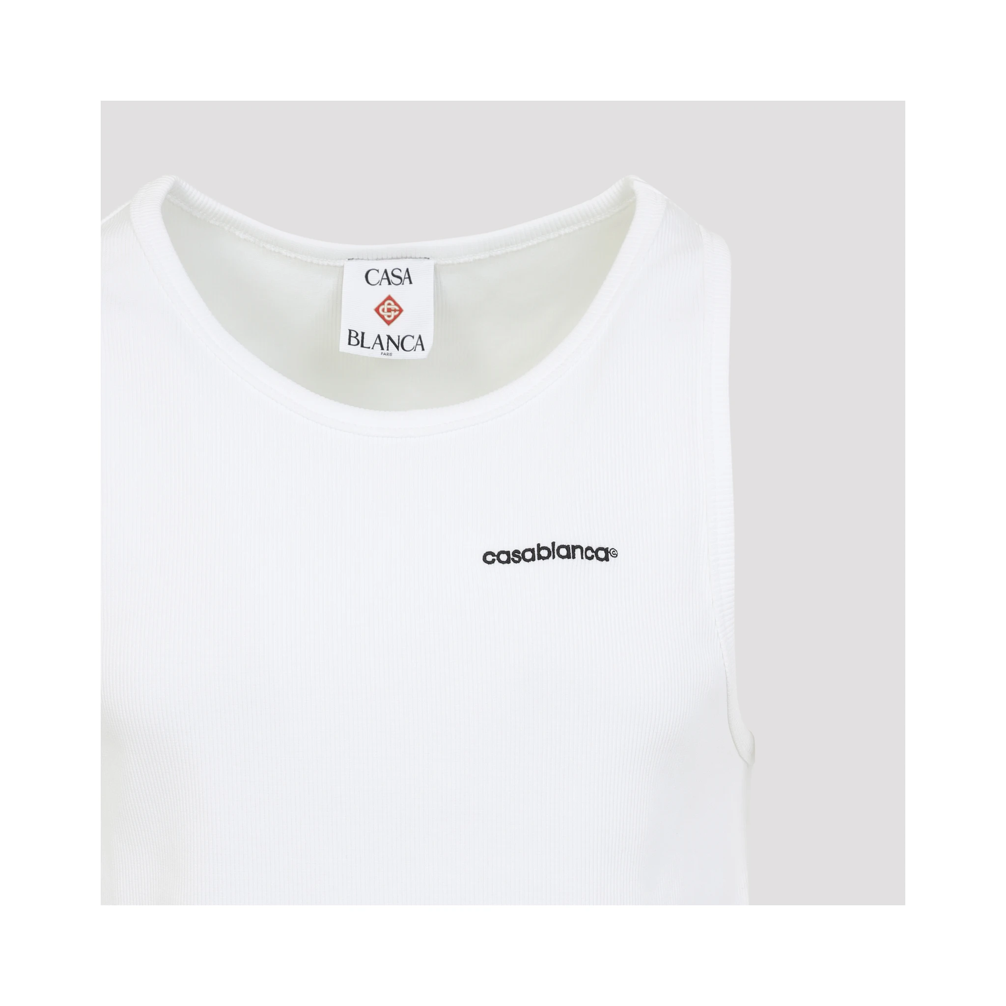 Casablanca Ribbed Tank Top