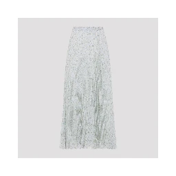 Ermanno Scervino Plisse Printed Midi Skirt