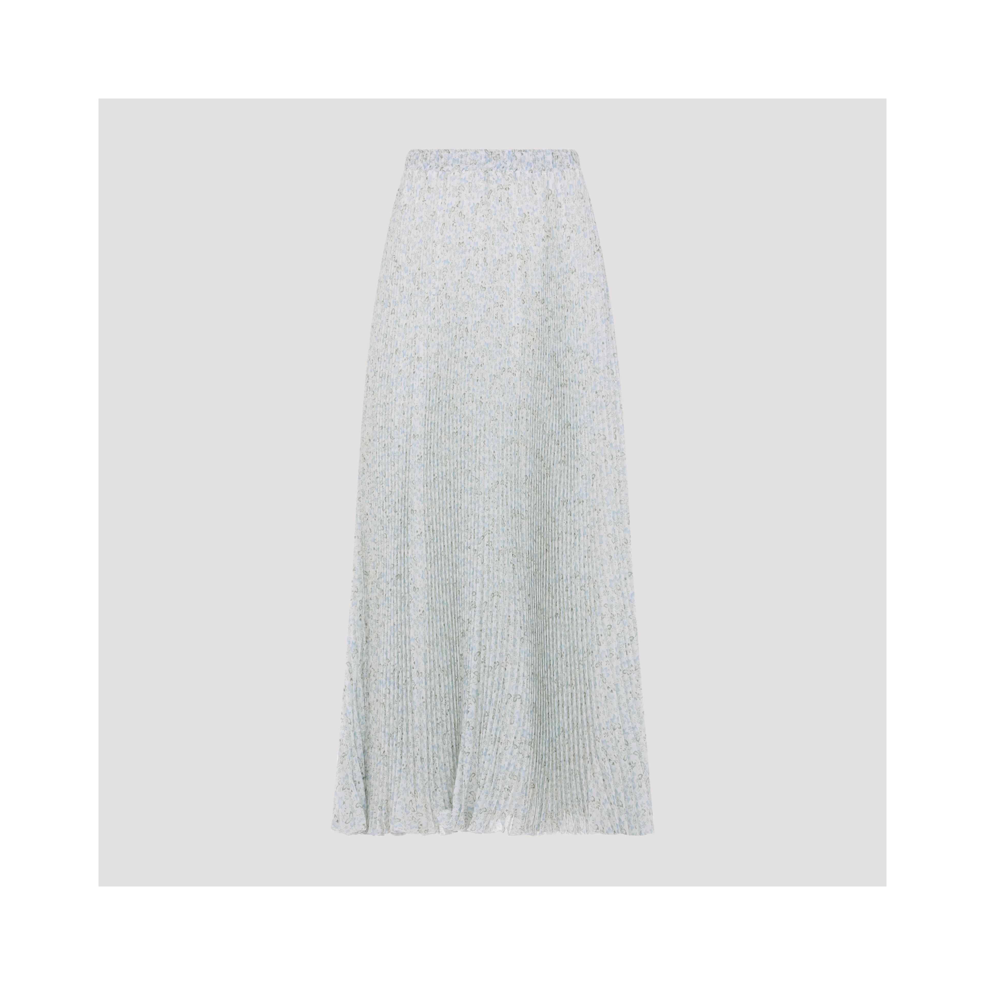 Ermanno Scervino Plisse Printed Midi Skirt