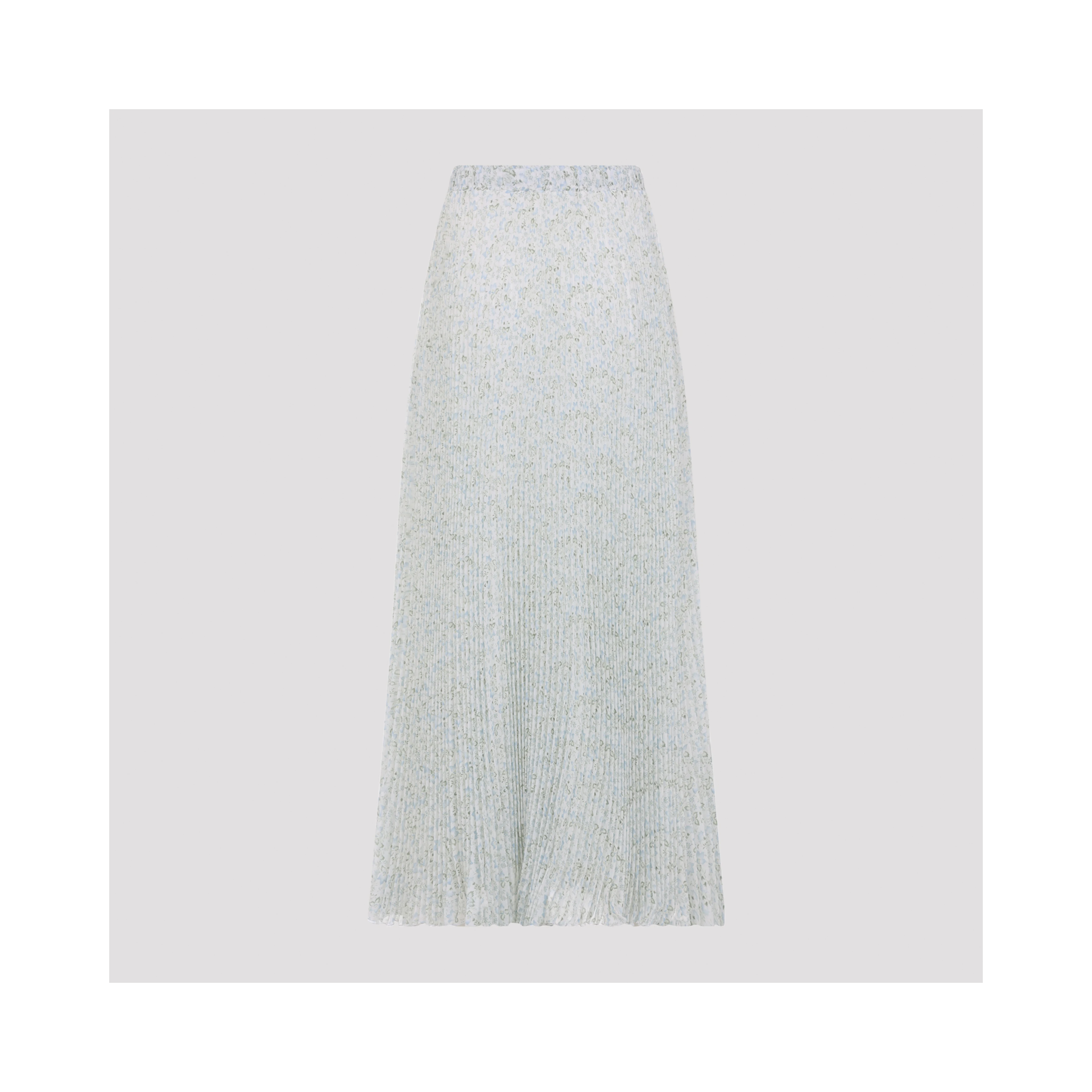 Ermanno Scervino Plisse Printed Midi Skirt