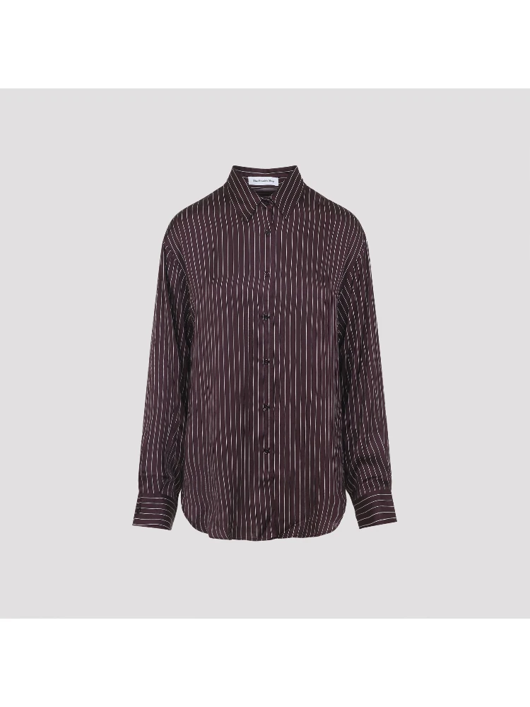 The Frankie Shop Peri Satin Fluid Shirt