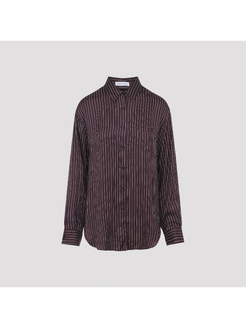 The Frankie Shop Peri Satin Fluid Shirt