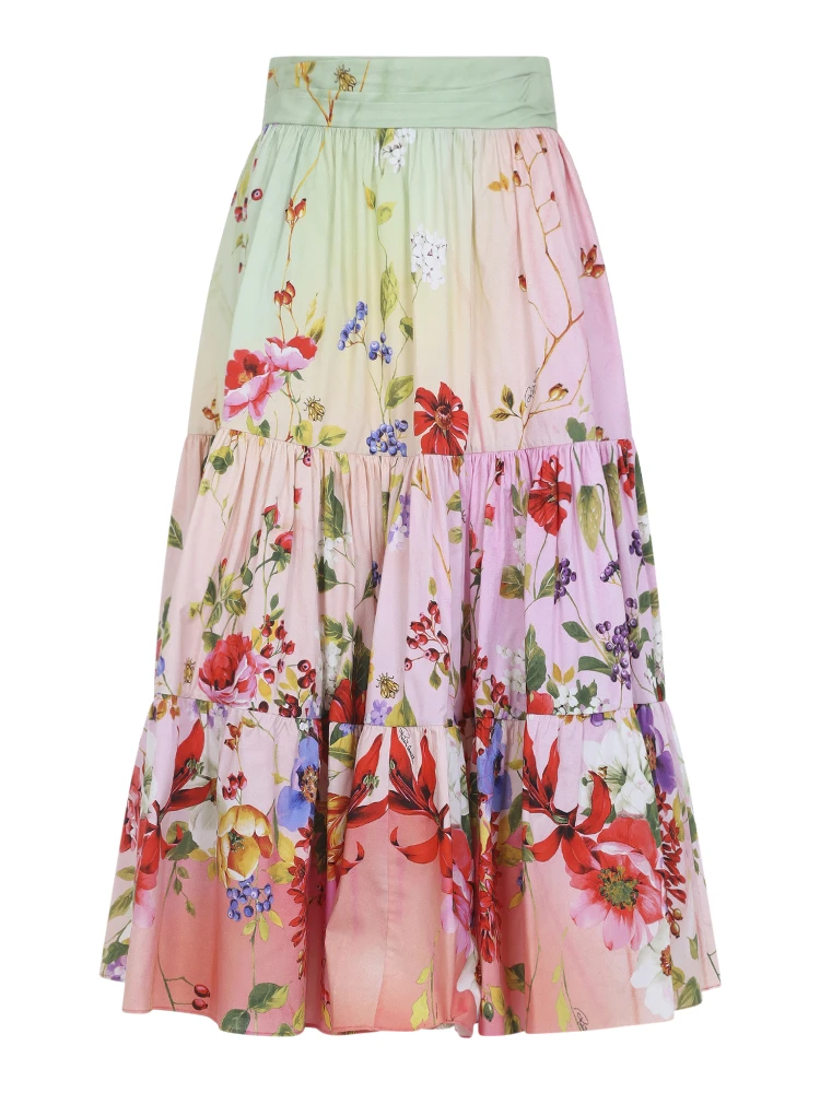 Roberto Cavalli Miami Flowers Midi Skirt alternative