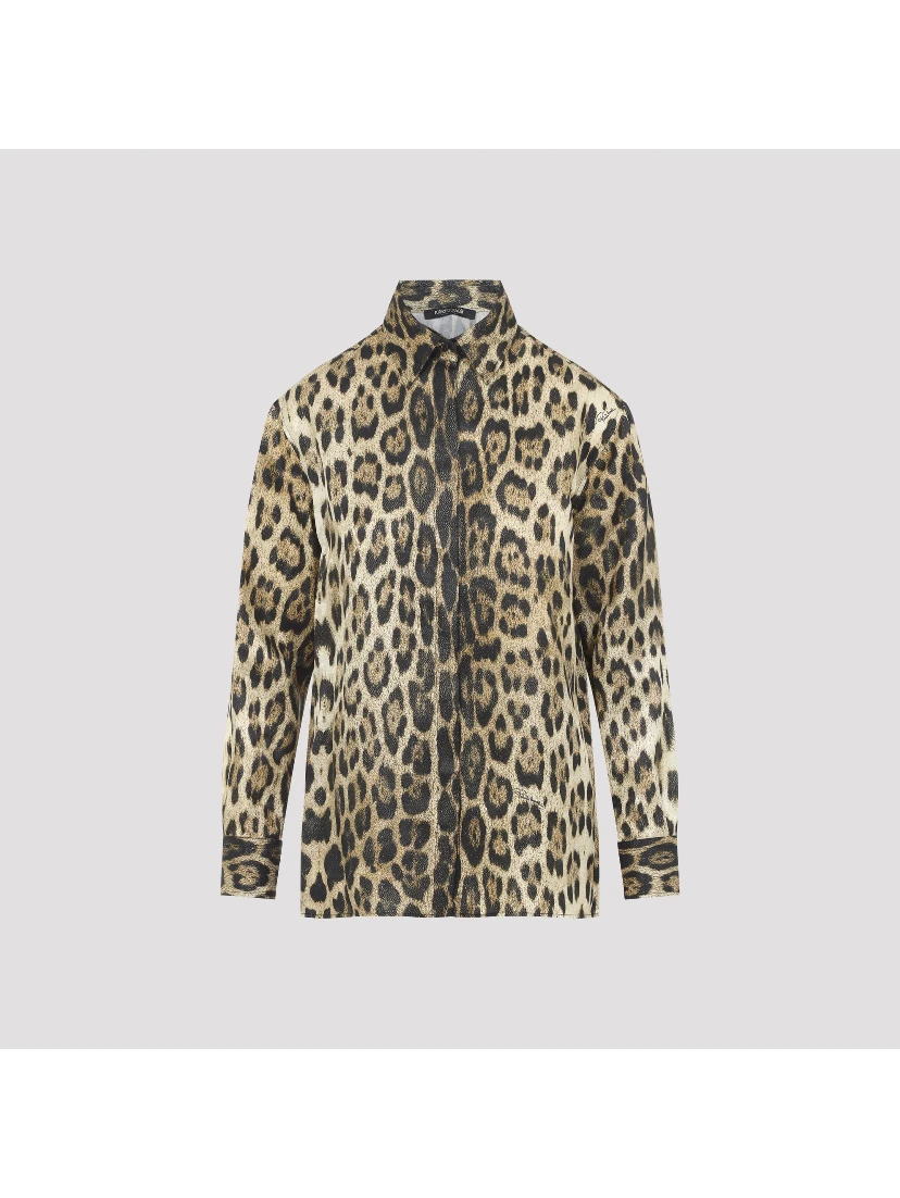 Roberto Cavalli Jaguard Print Shirt