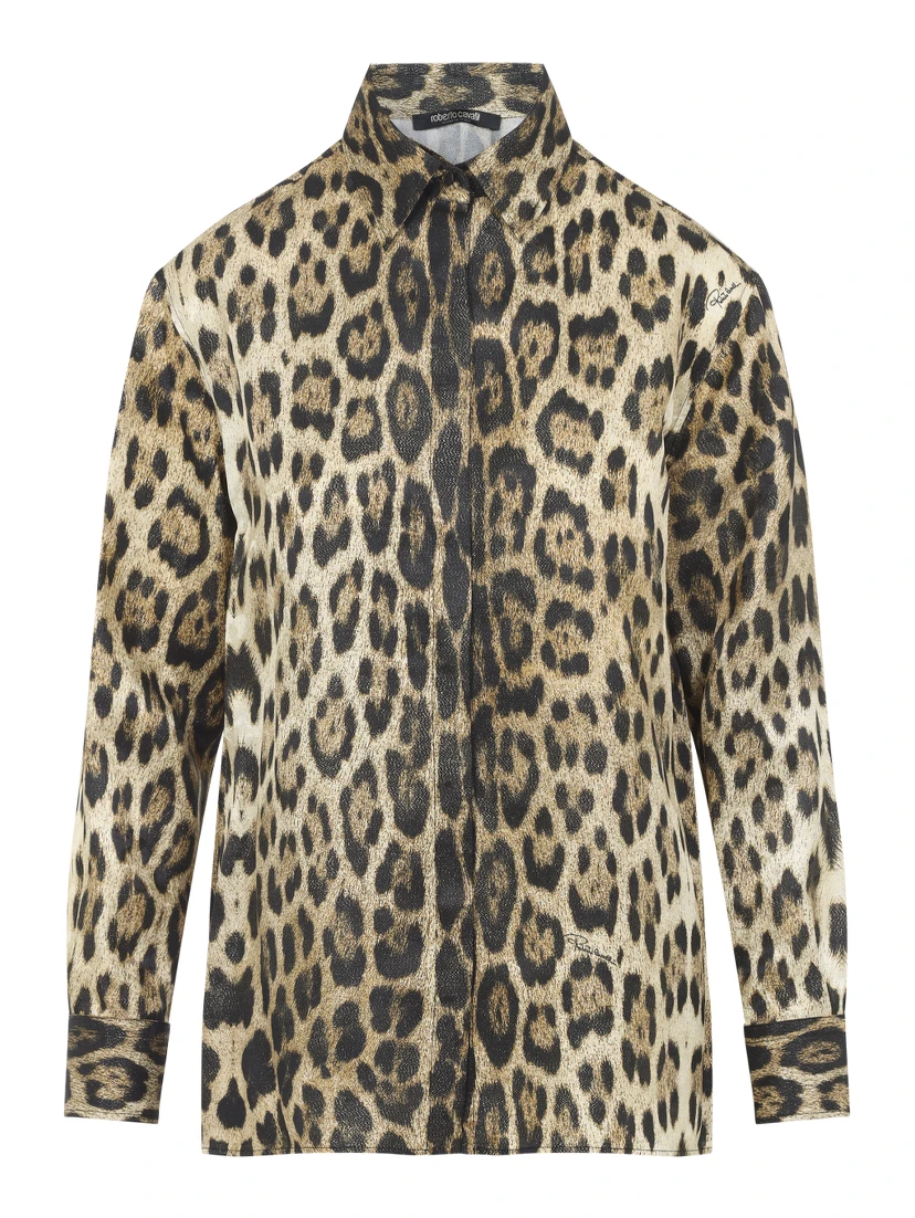 Roberto Cavalli Jaguard Print Shirt
