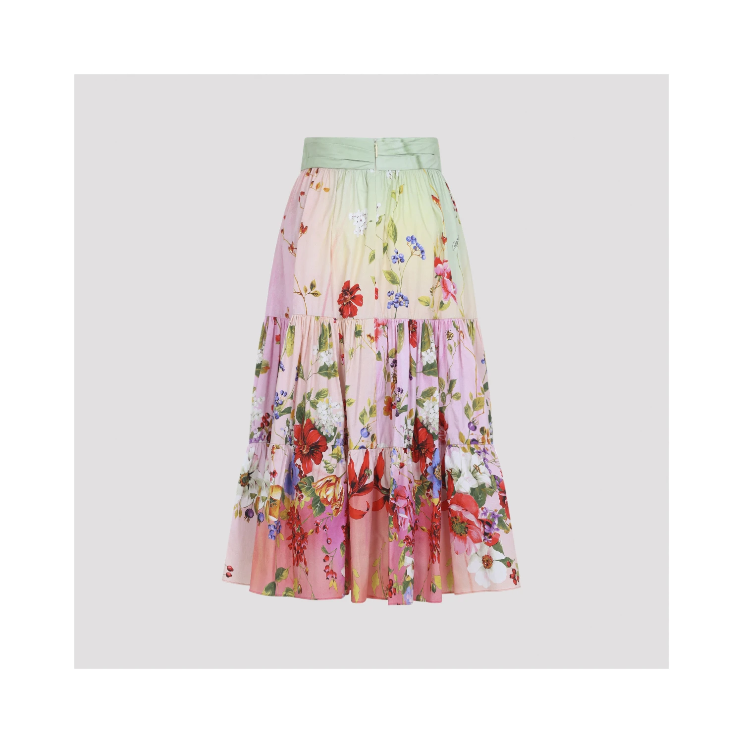 Roberto Cavalli Miami Flowers Midi Skirt