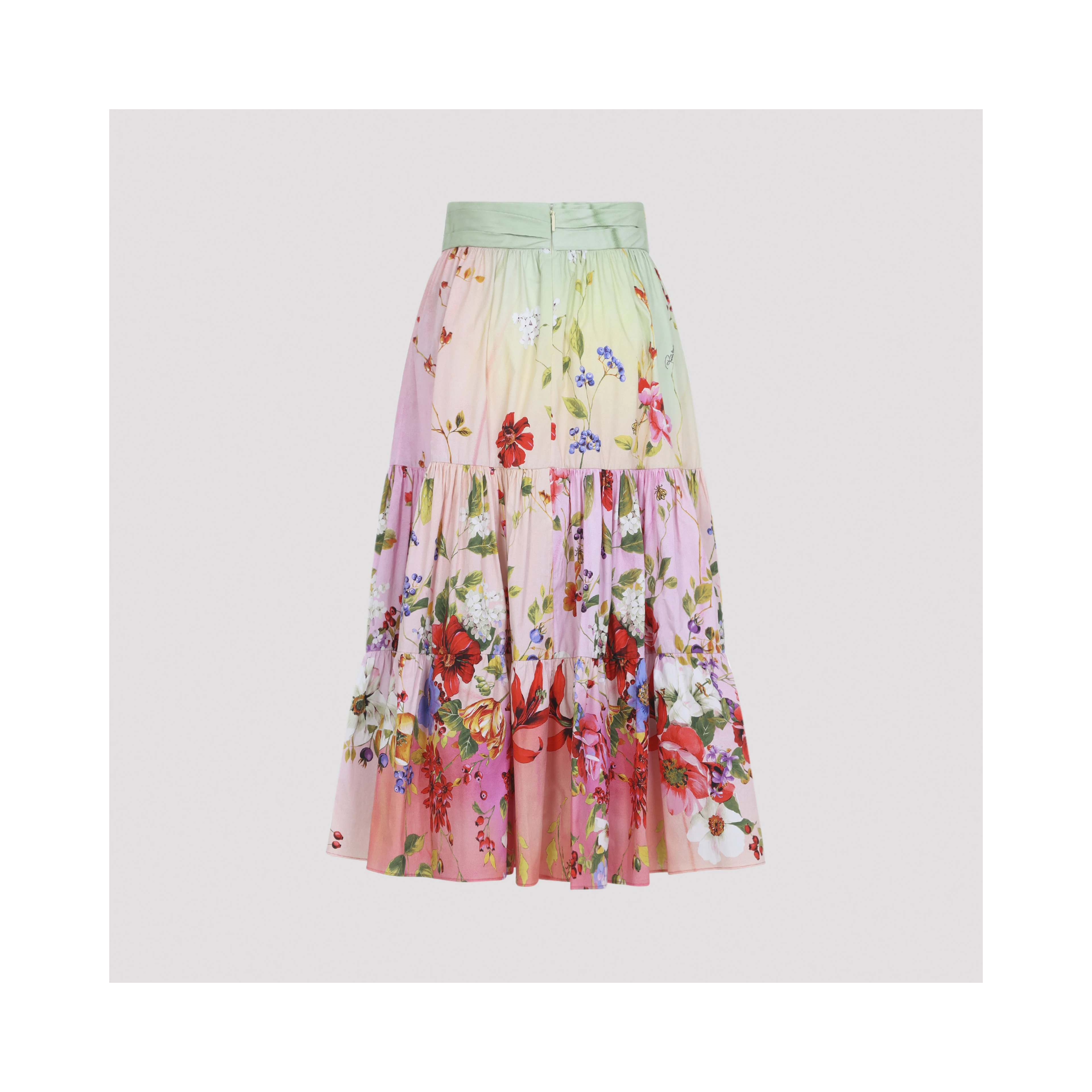 Roberto Cavalli Miami Flowers Midi Skirt