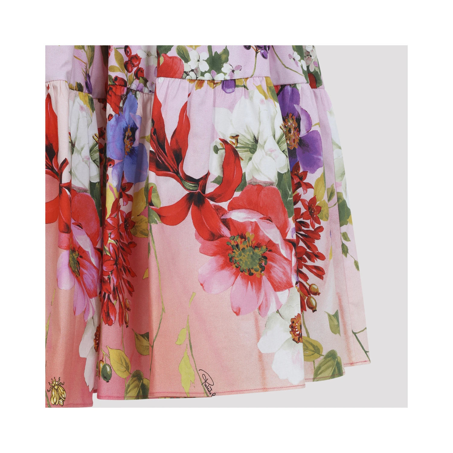 Roberto Cavalli Miami Flowers Midi Skirt