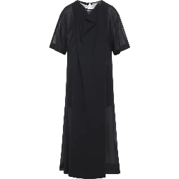 Carven Sheer Draped Midi Dress