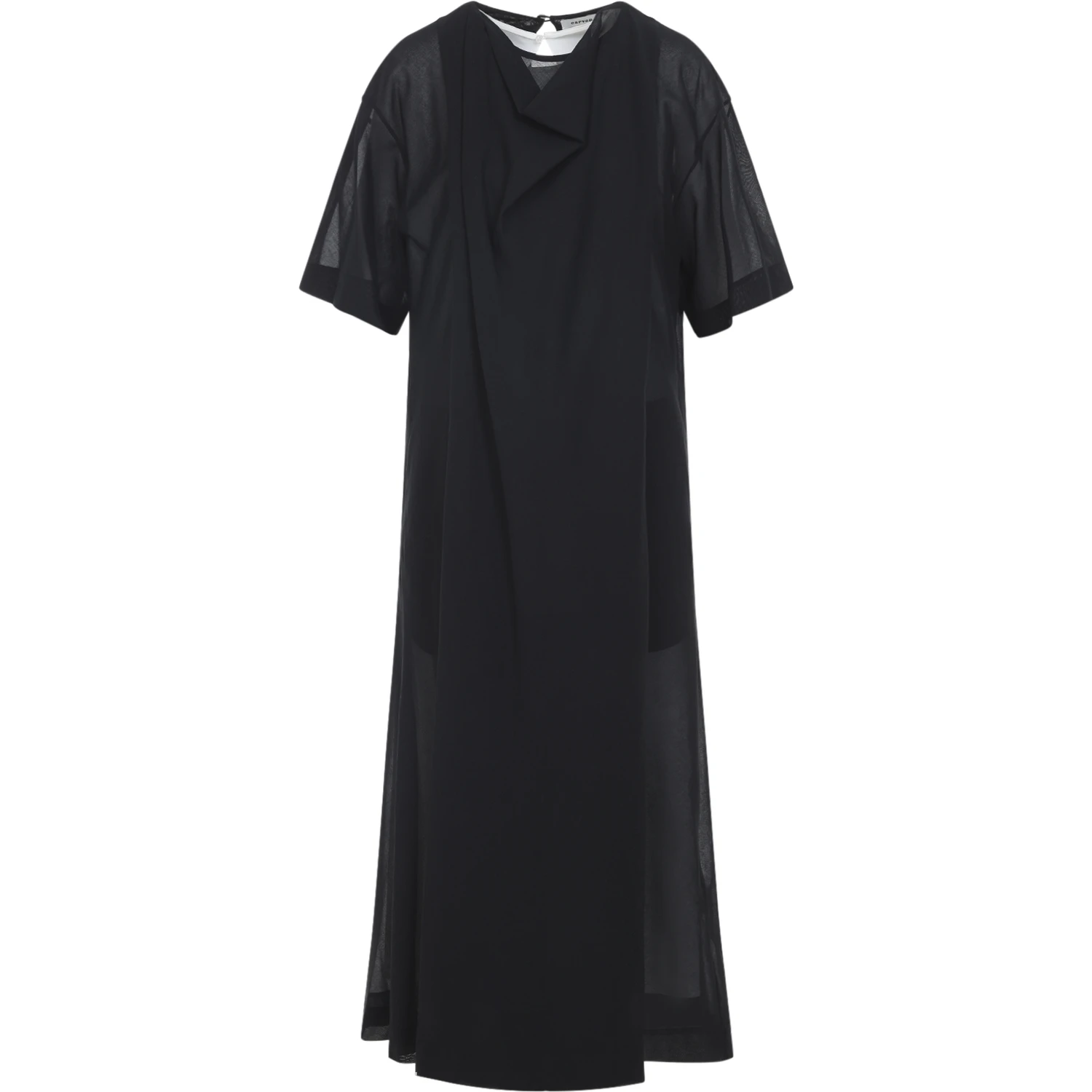 Carven Sheer Draped Midi Dress