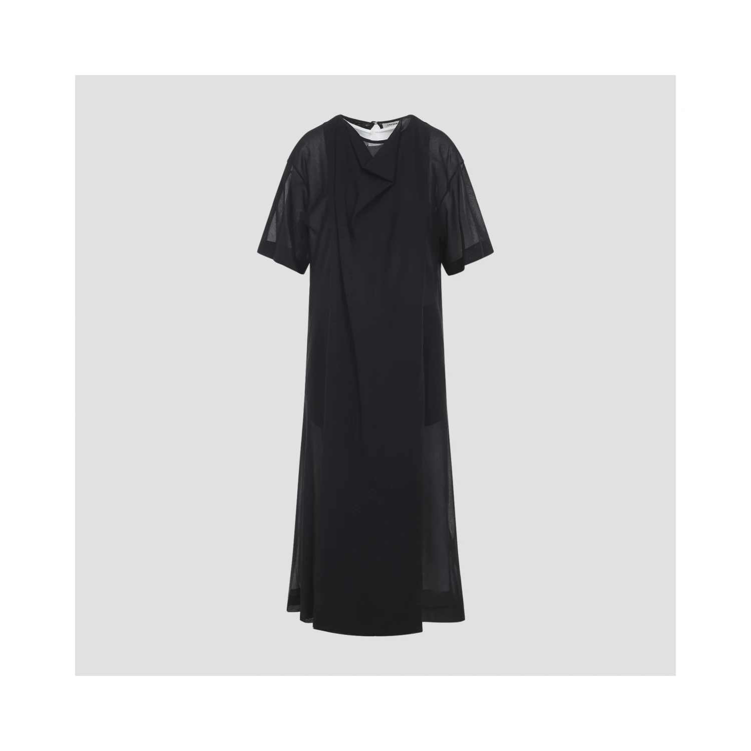 Carven Sheer Draped Midi Dress