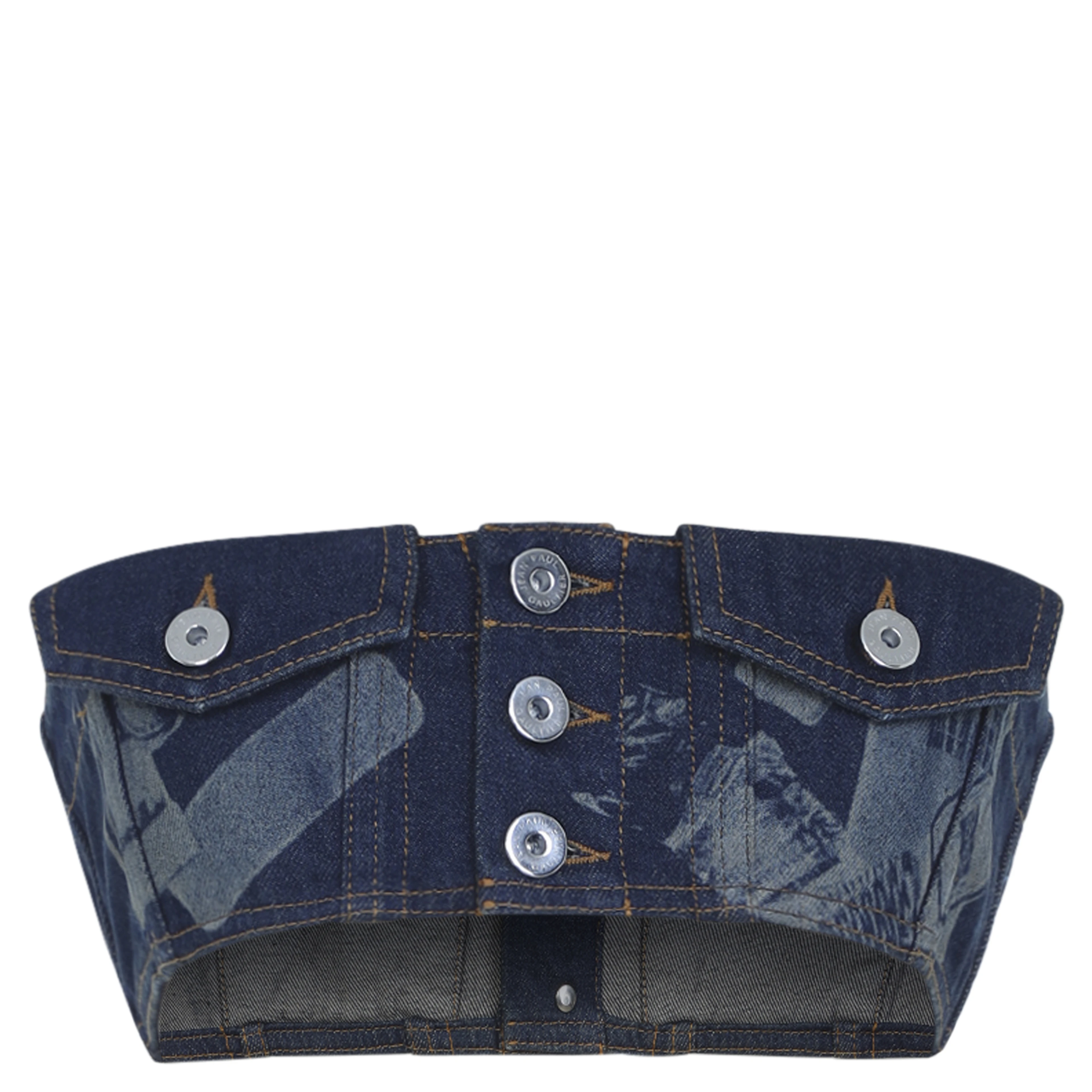 Jean Paul Gaultier Denim Bra Top