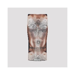 Jean Paul Gaultier Safe Sex Tattoo Midi Skirt