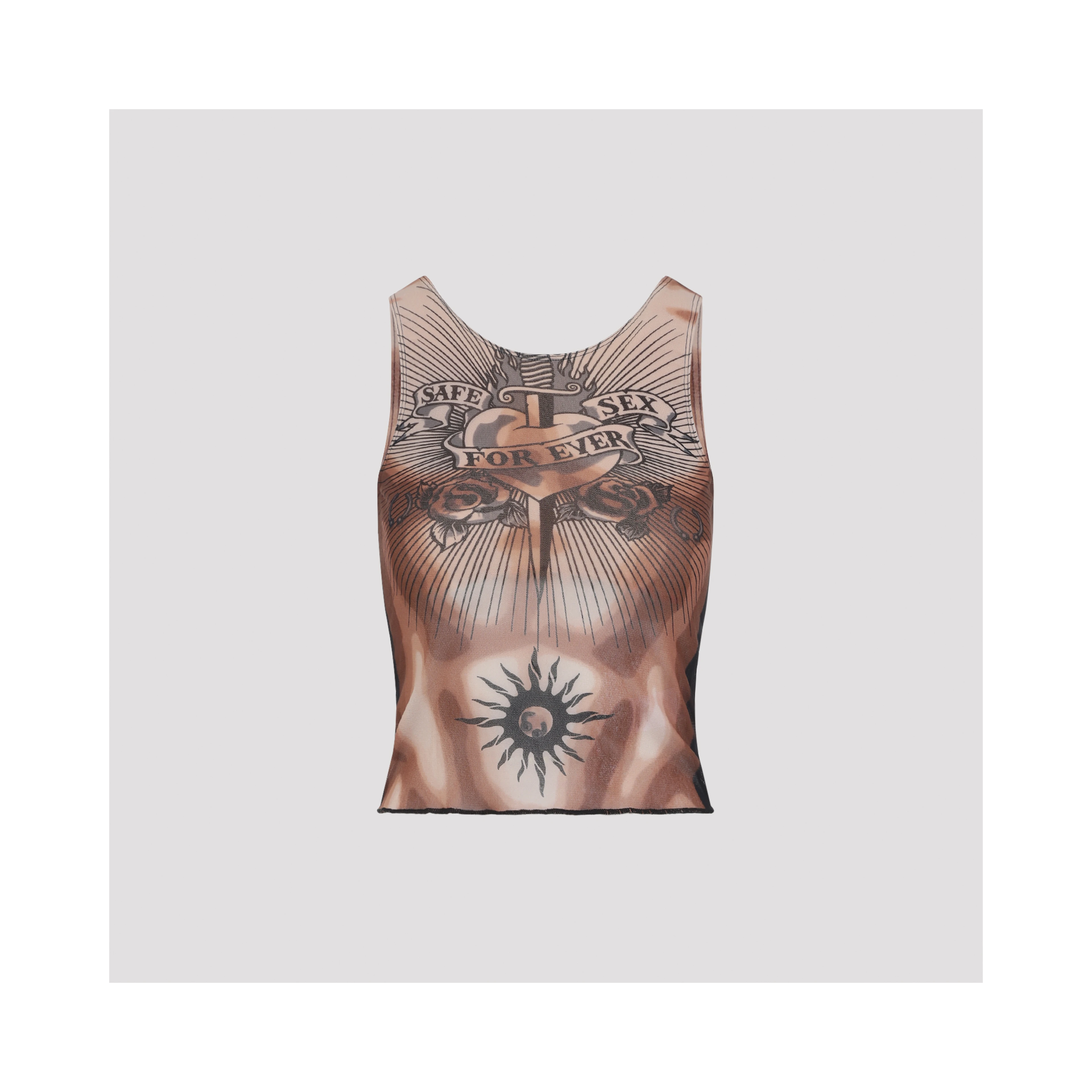 Jean Paul Gaultier Safe Sex Tattoo Top