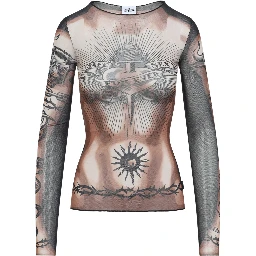 Jean Paul Gaultier Safe Sex Tattoo Top