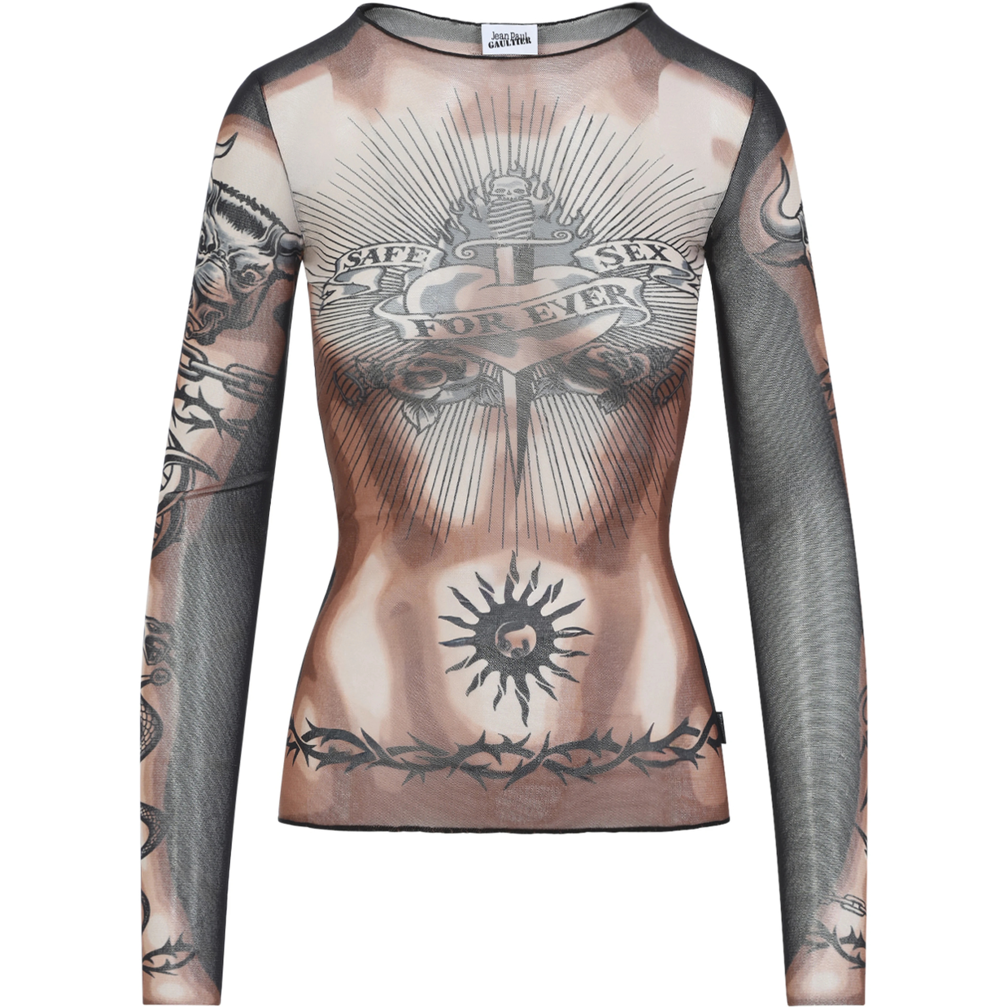 Jean Paul Gaultier Safe Sex Tattoo Top