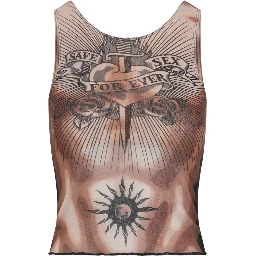 Jean Paul Gaultier Safe Sex Tattoo Top