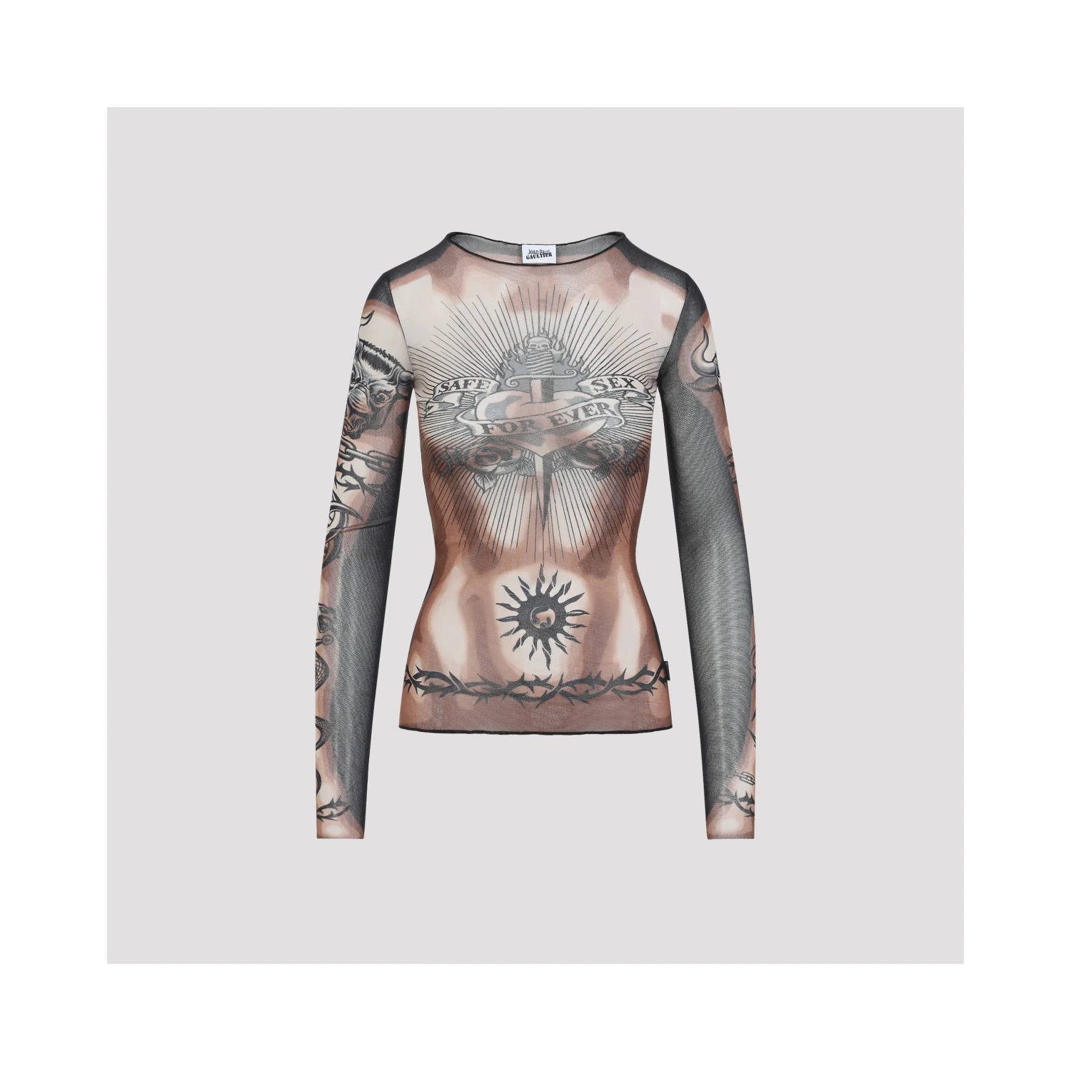 Jean Paul Gaultier Safe Sex Tattoo Top